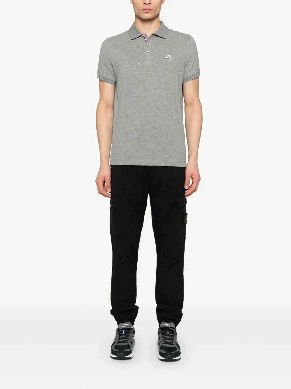 logo-patch cotton polo shirt