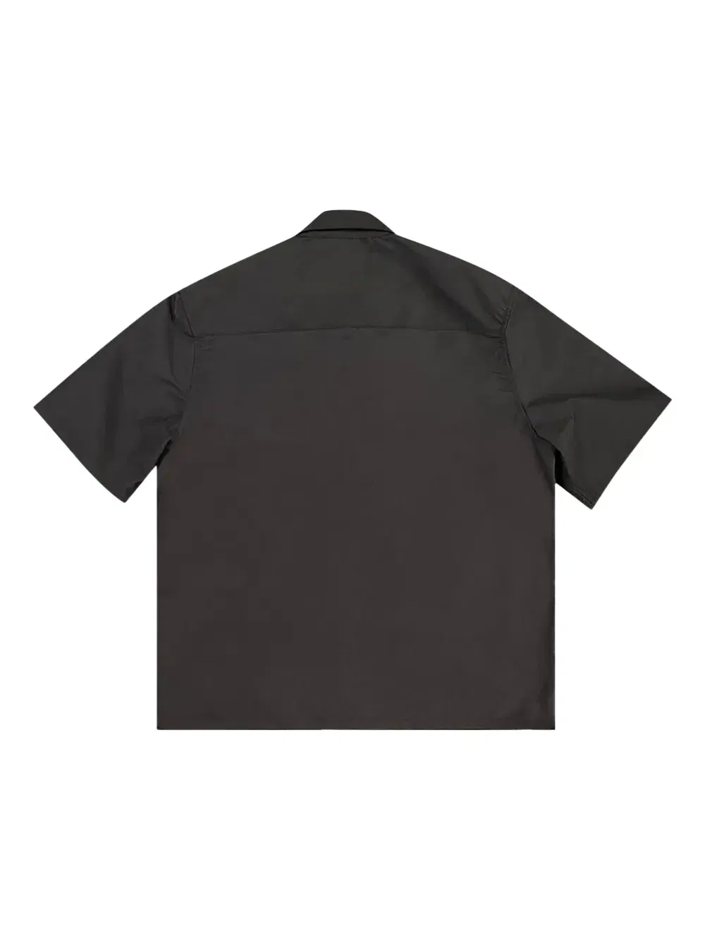 zip-up leather-pockets shirt
