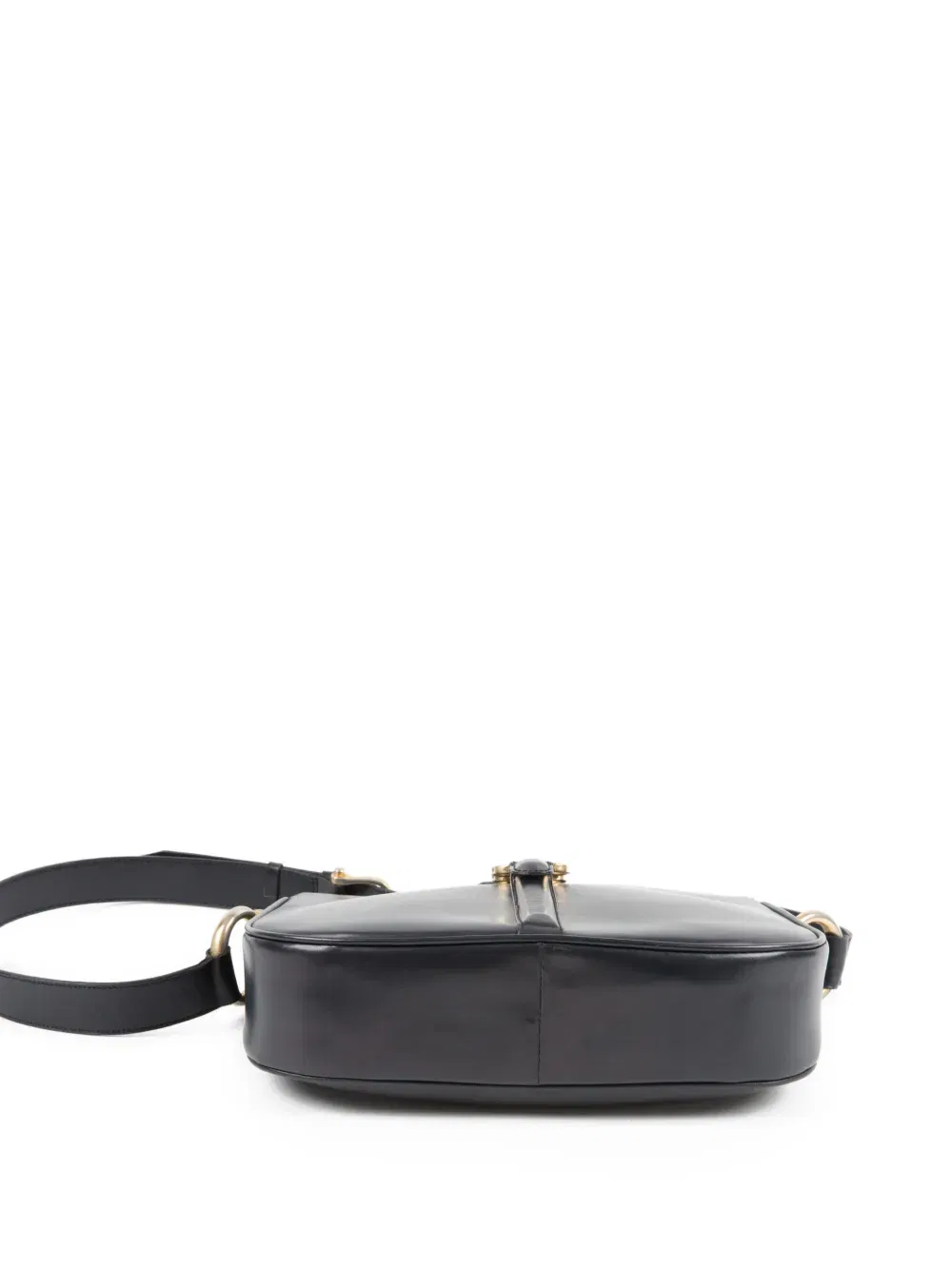 1990s box leather shoulder bag
