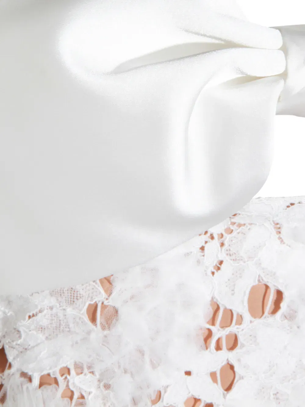 bow lace mini dress