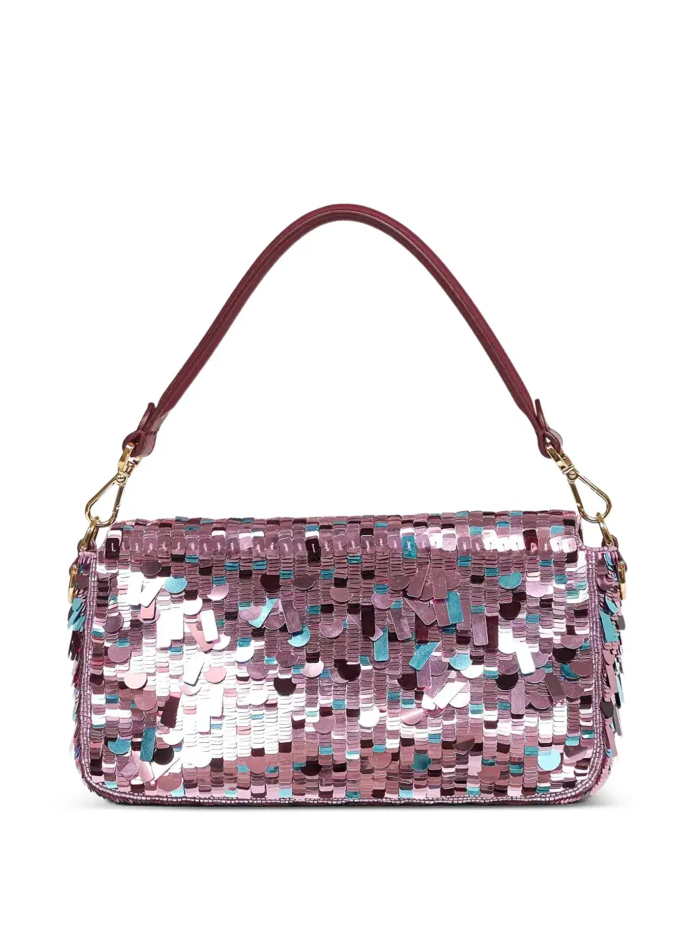 Baguette sequin-embroidered shoulder bag