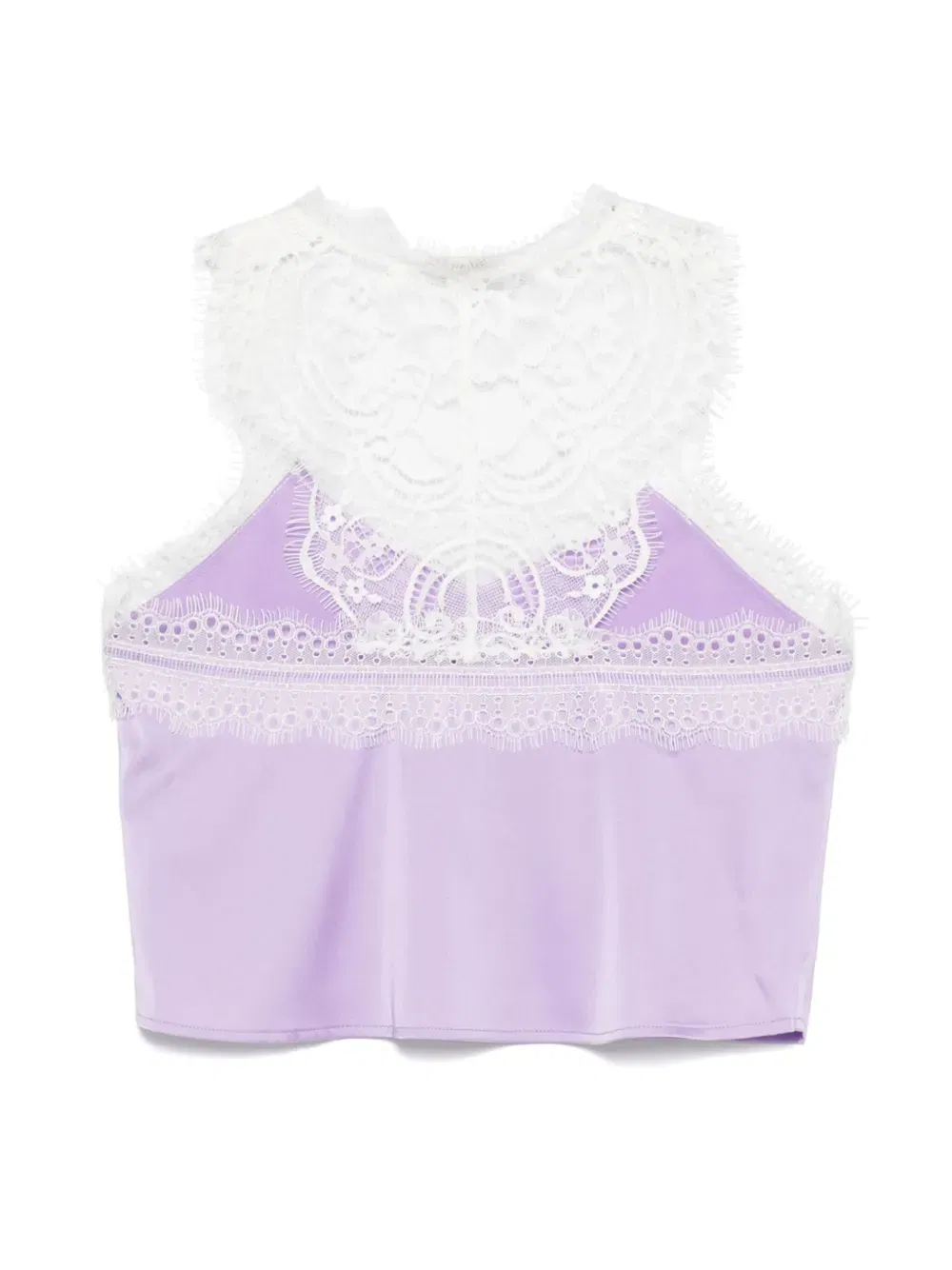 lace-trim tank top
