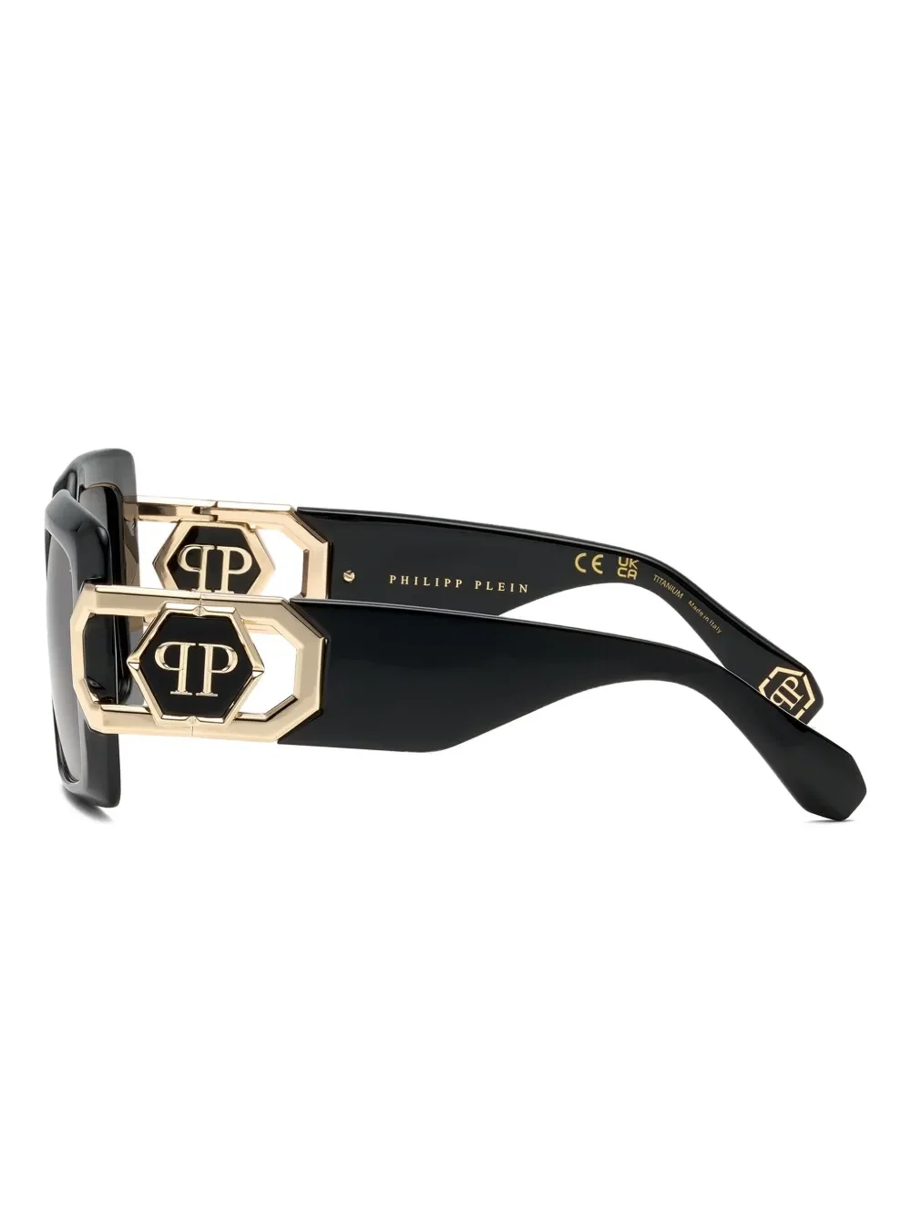 logo-embellishment square-frame sunglasses