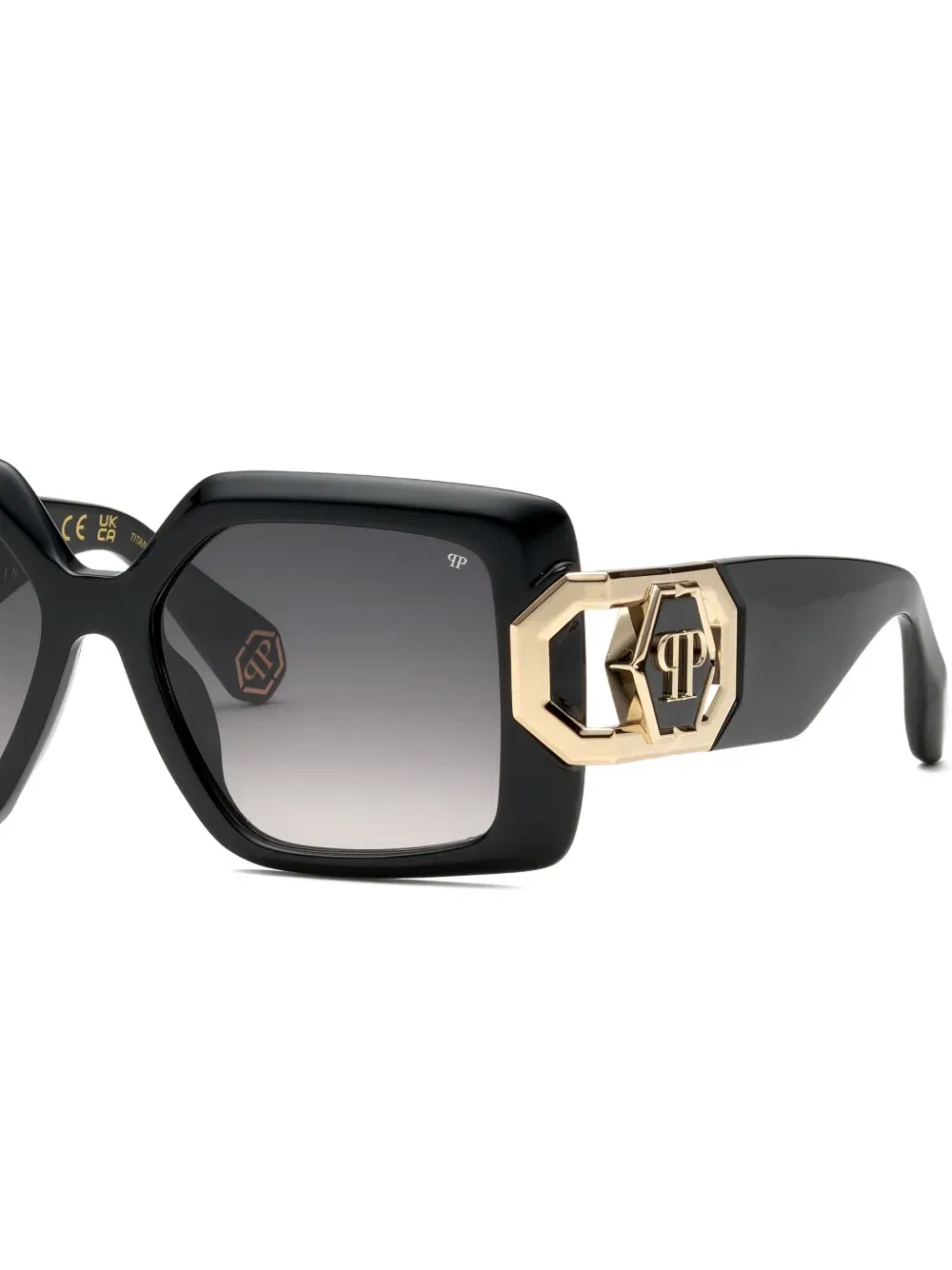 logo-embellishment square-frame sunglasses