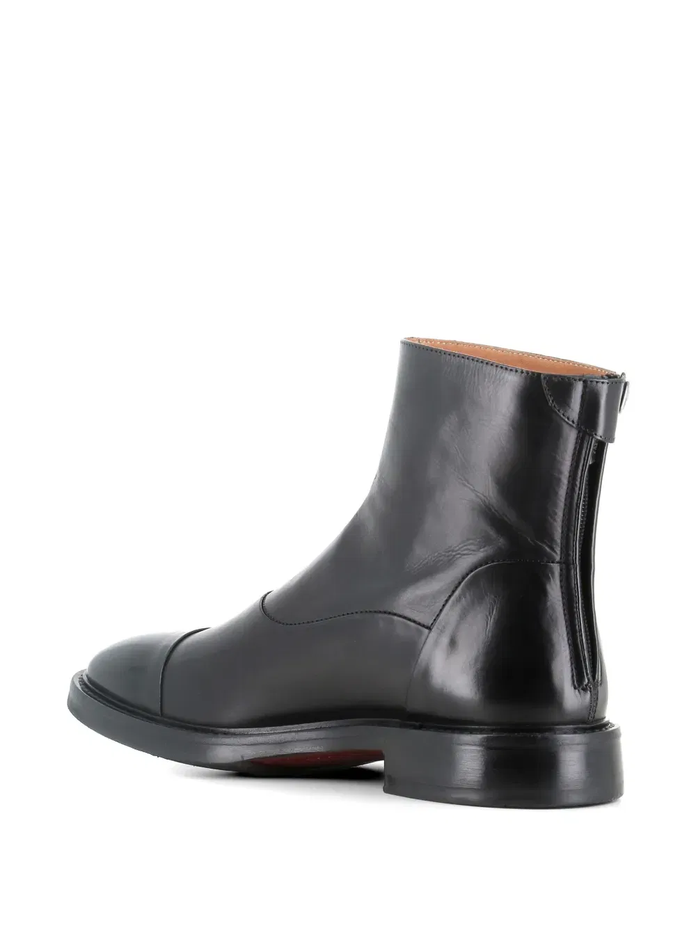 zip leather boots