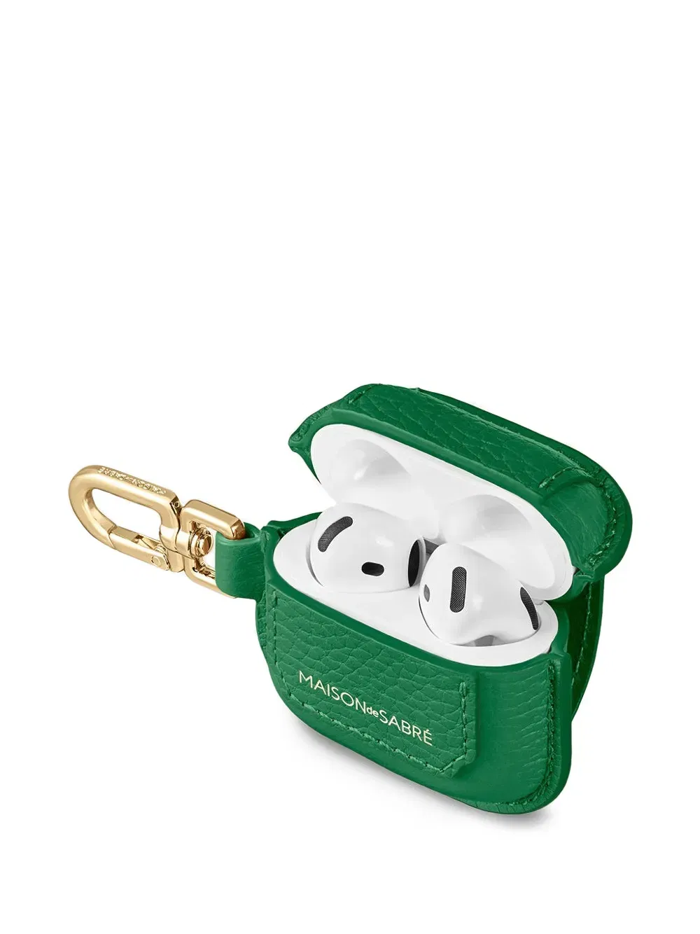 leather AirPods 4 keyring case