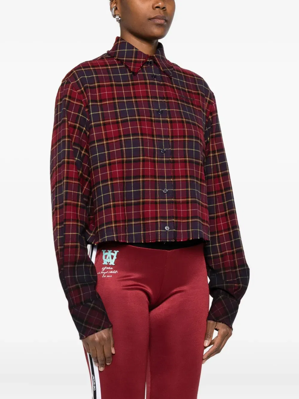 plaid buttoned shirt