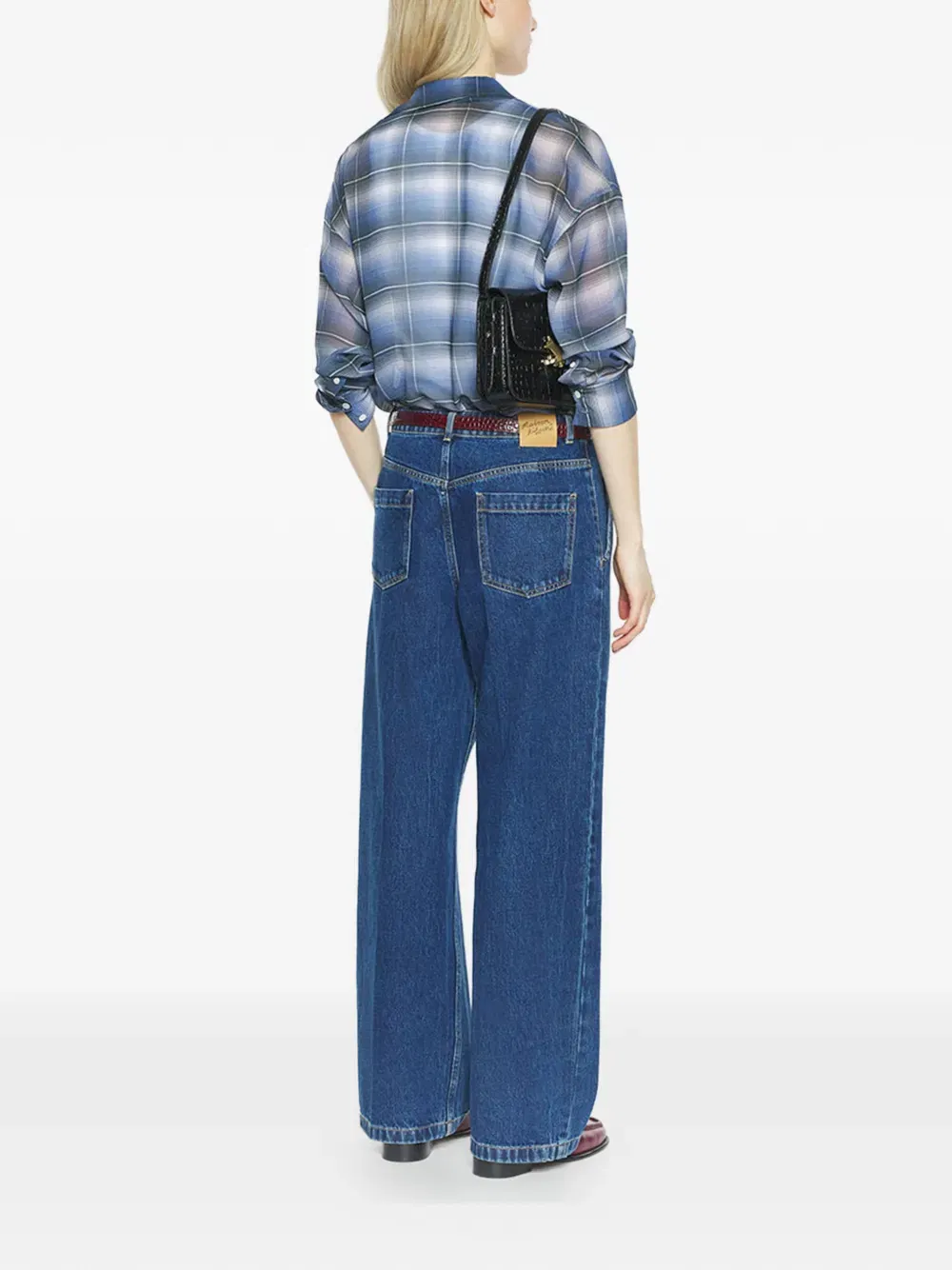 plaid buttoned shirt