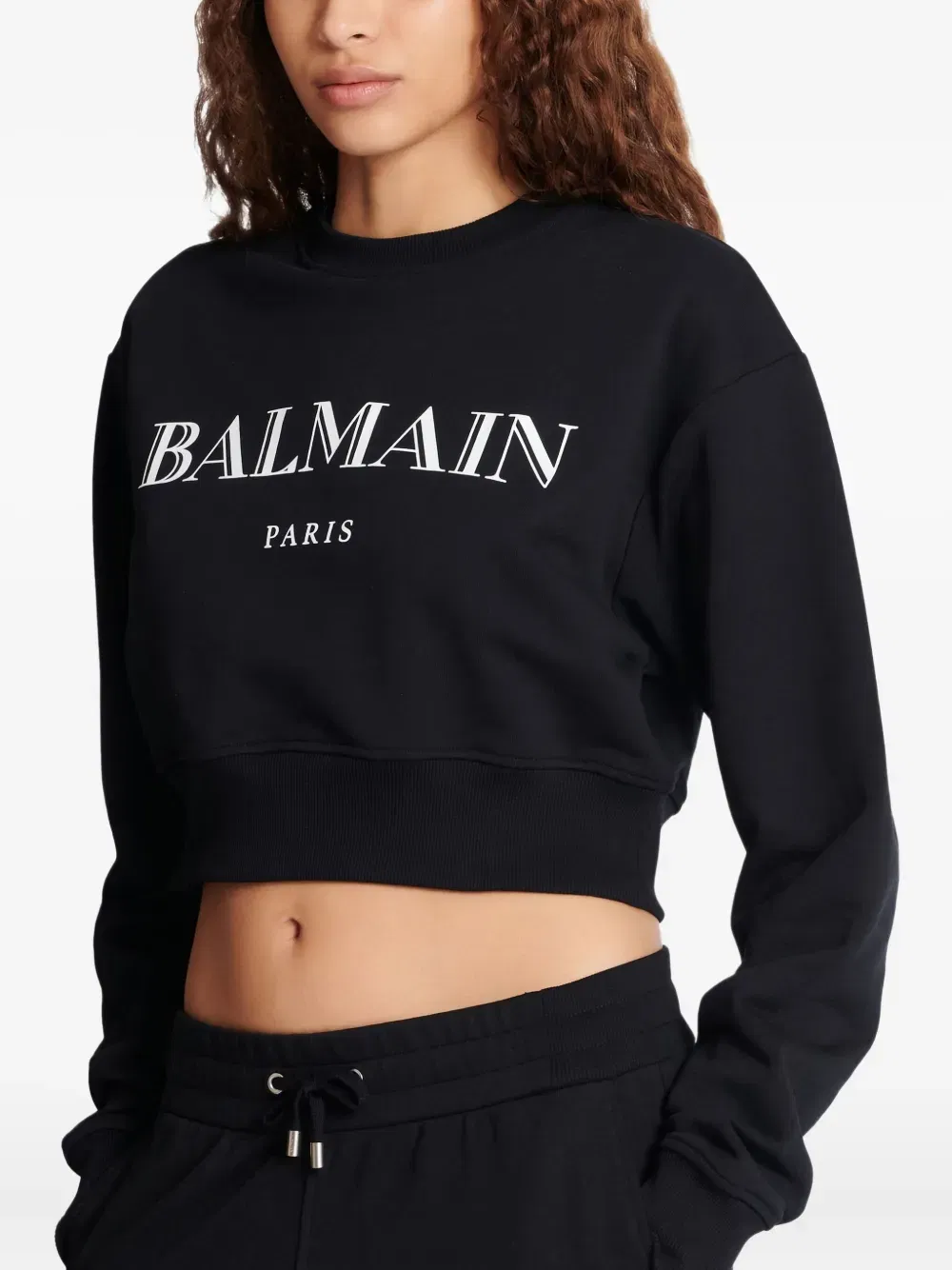 logo-print cropped sweatshirt