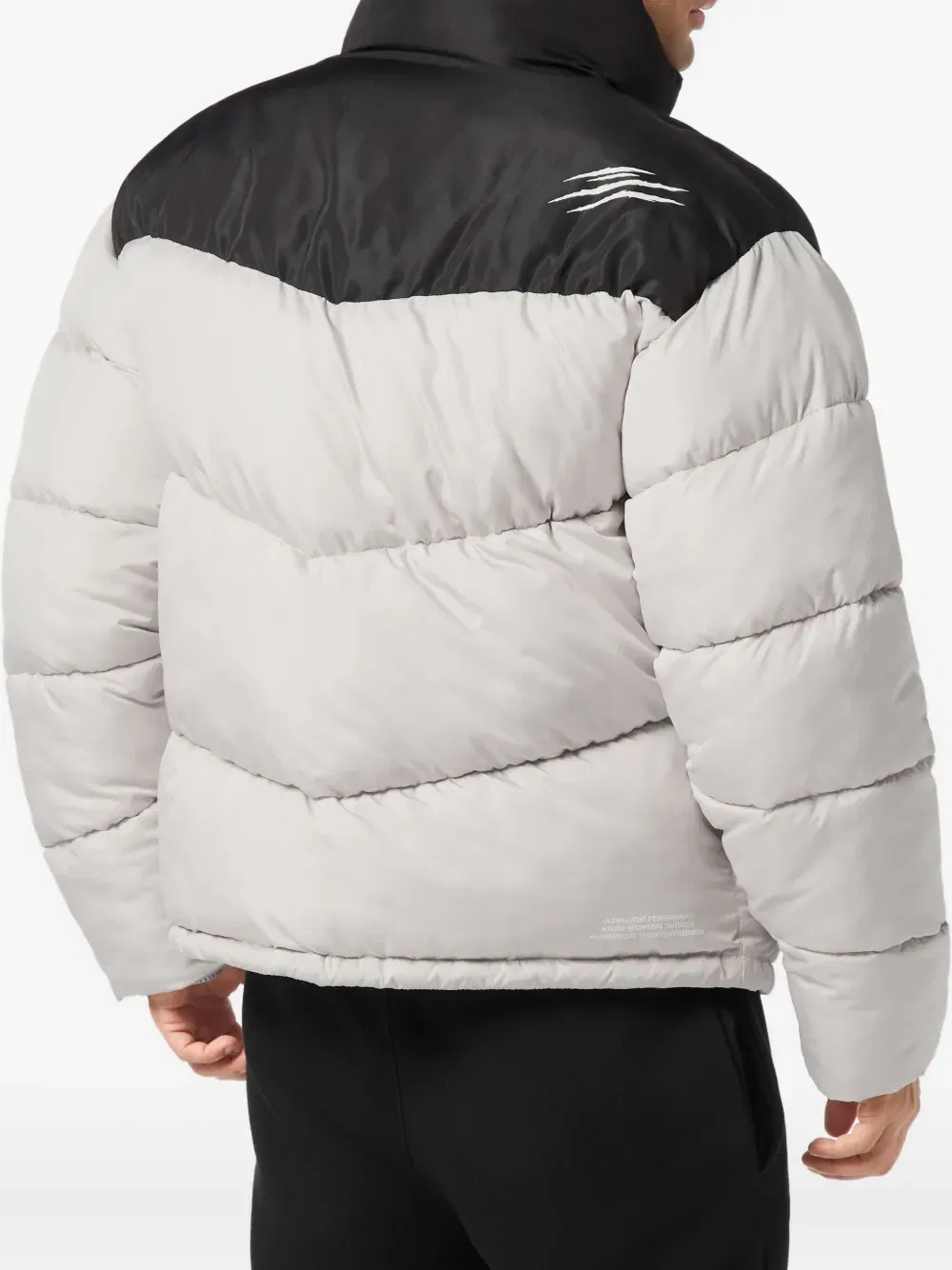 colour-block puffer jacket