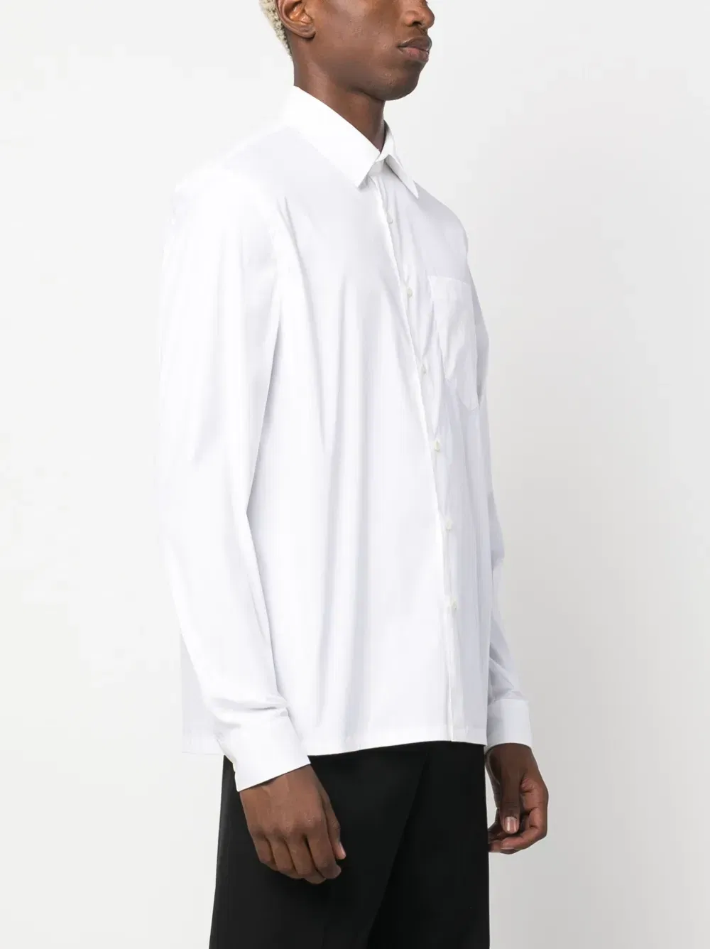 logo-embroidered long-sleeve shirt