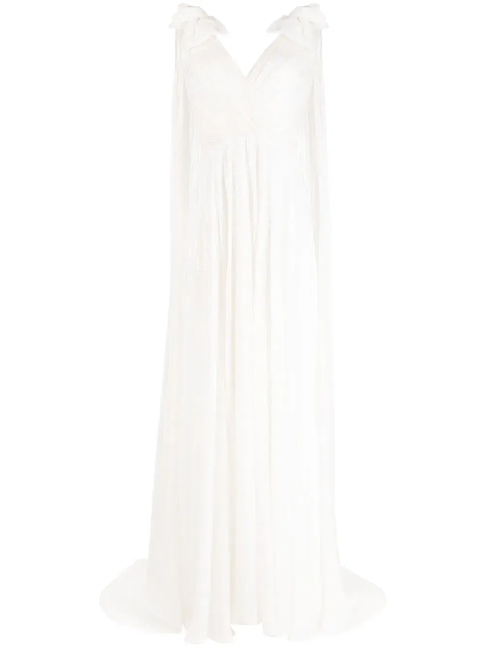 Alma pleated sequin bridal gown