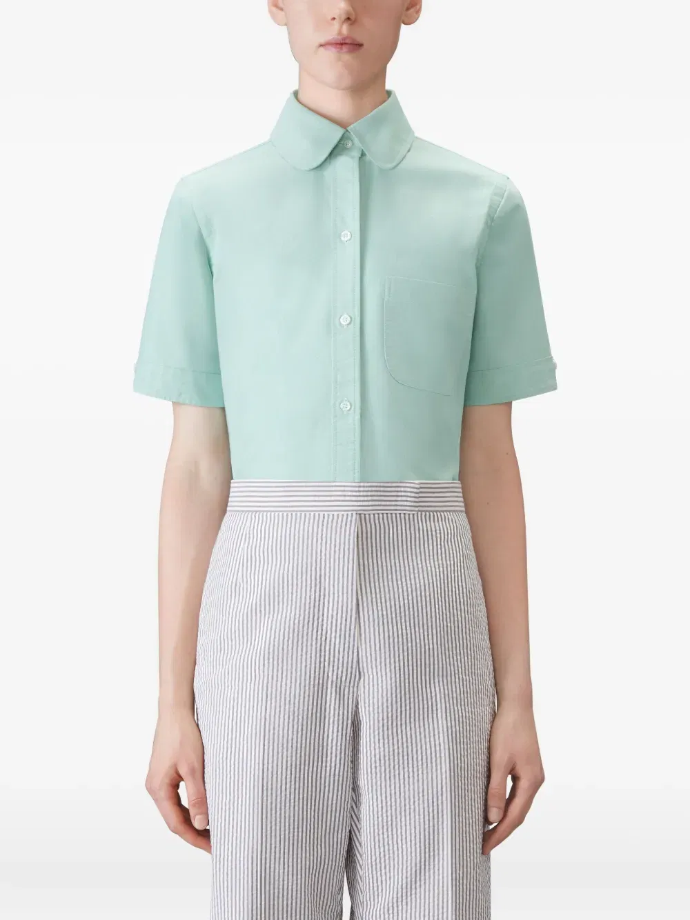 oxford round-collar shirt