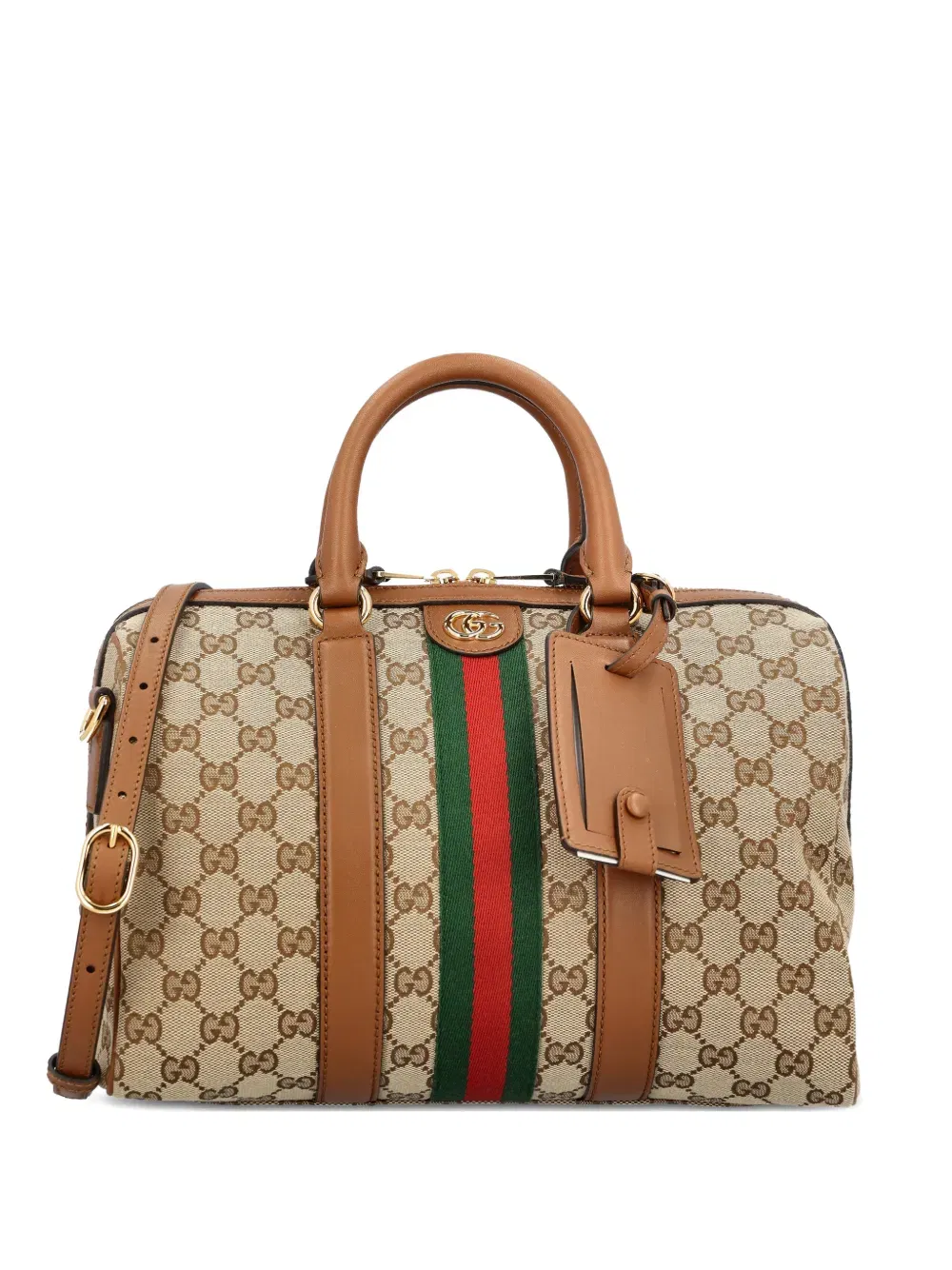 Ophidia logo stripe tote bag