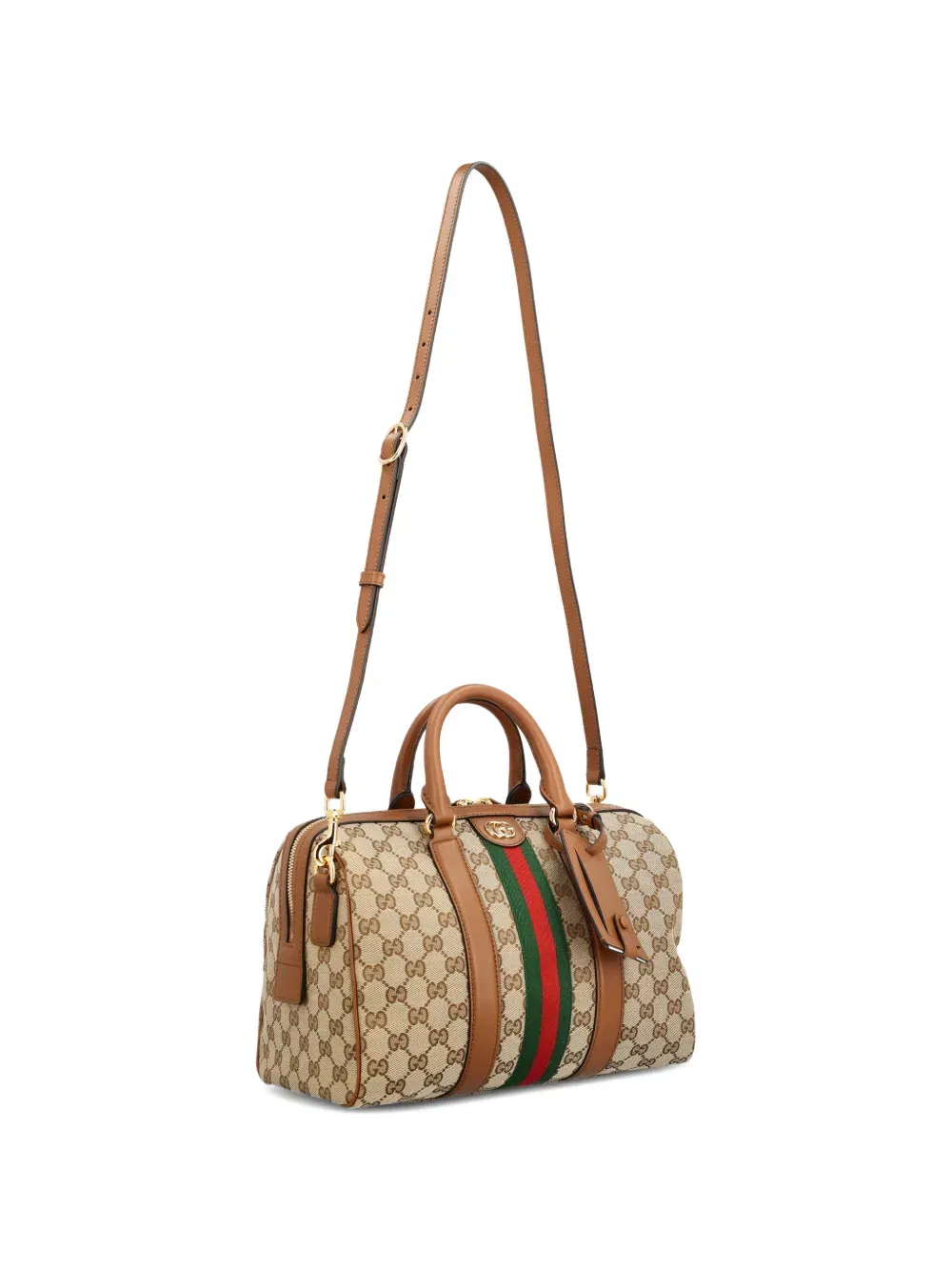 Ophidia logo stripe tote bag