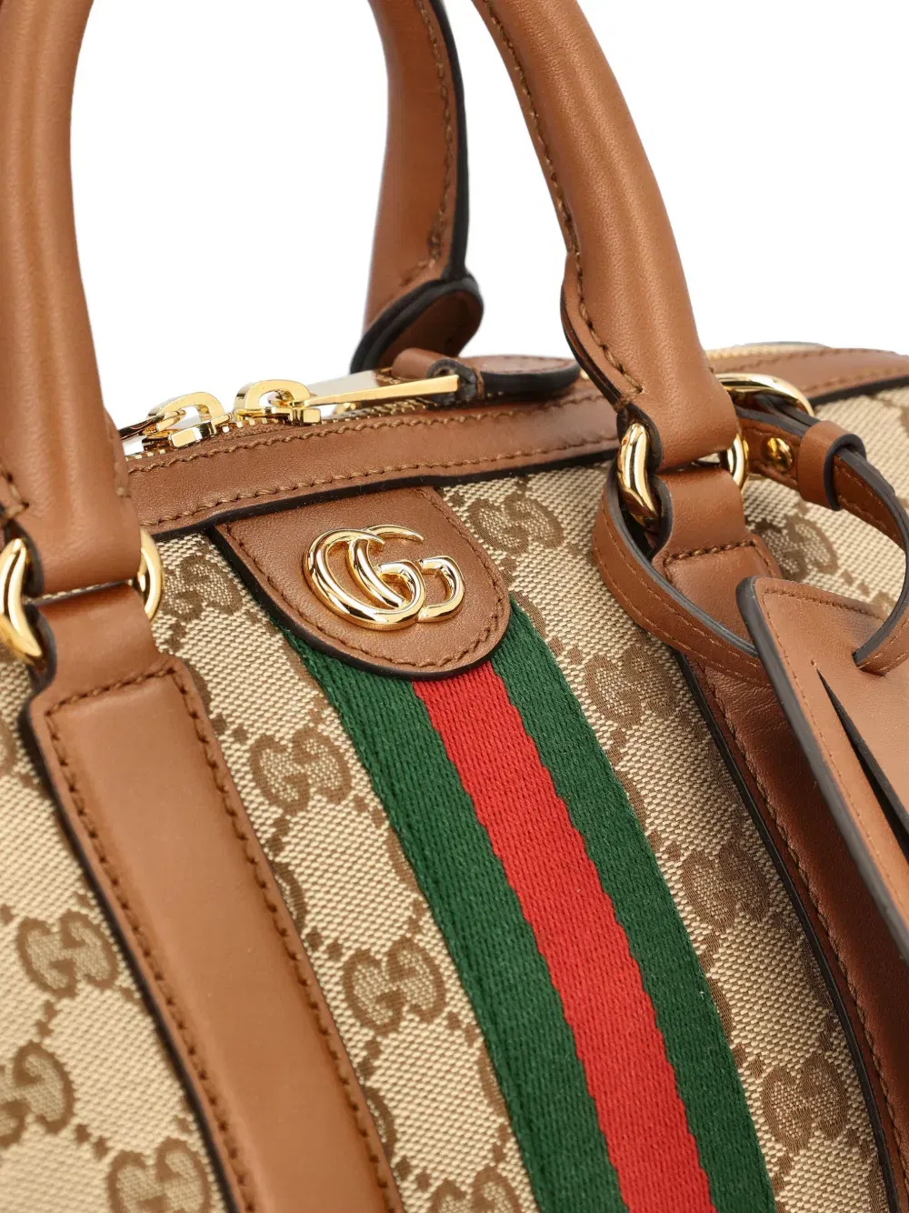 Ophidia logo stripe tote bag