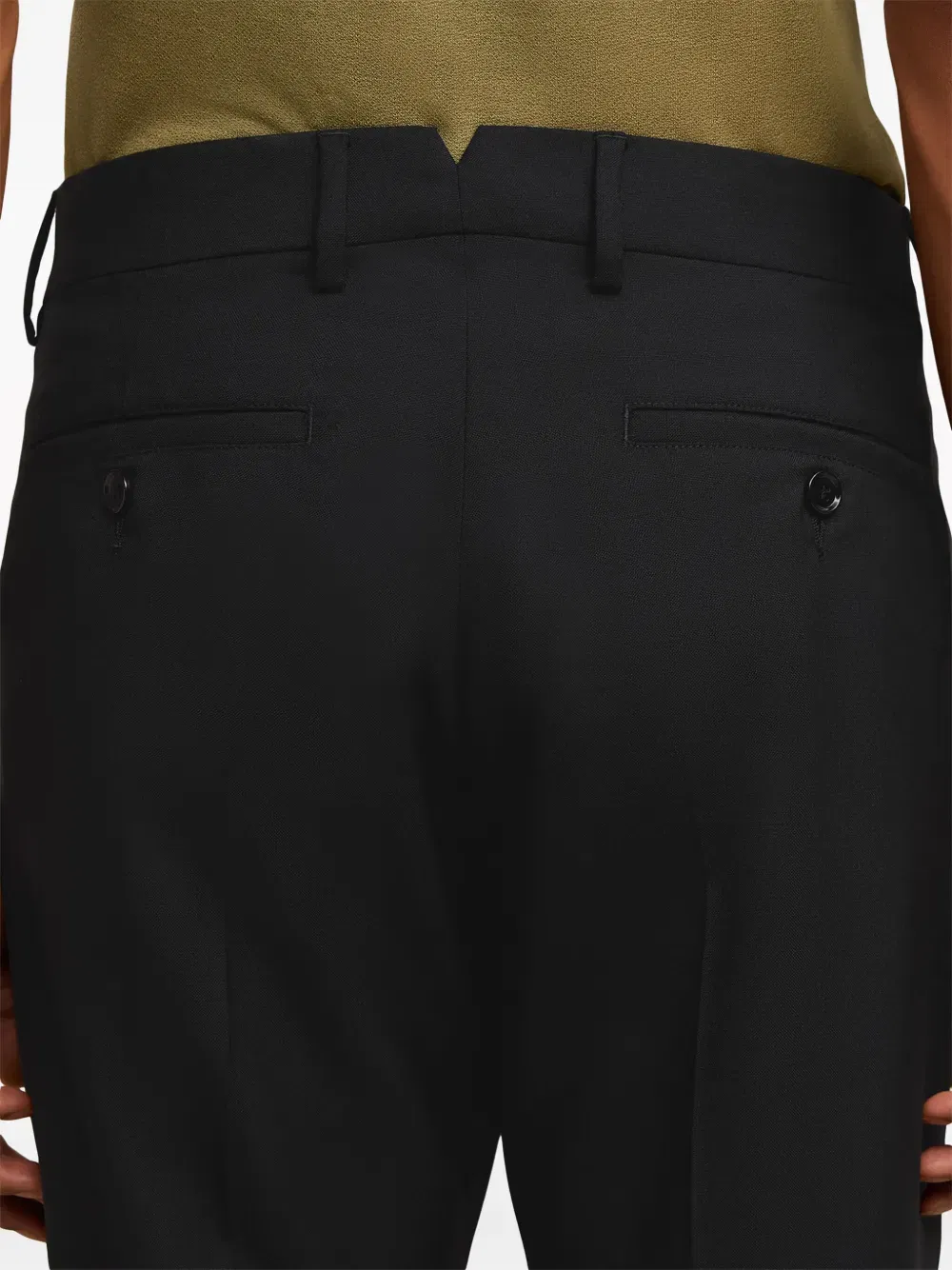 twill tapered-leg trousers