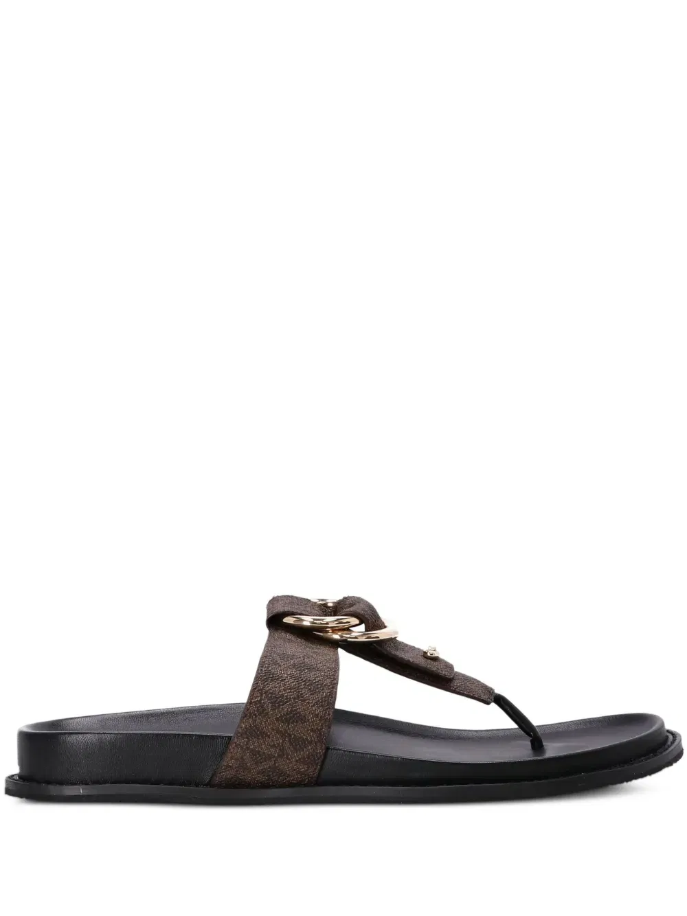 logo monogram ring-detail flat sandals