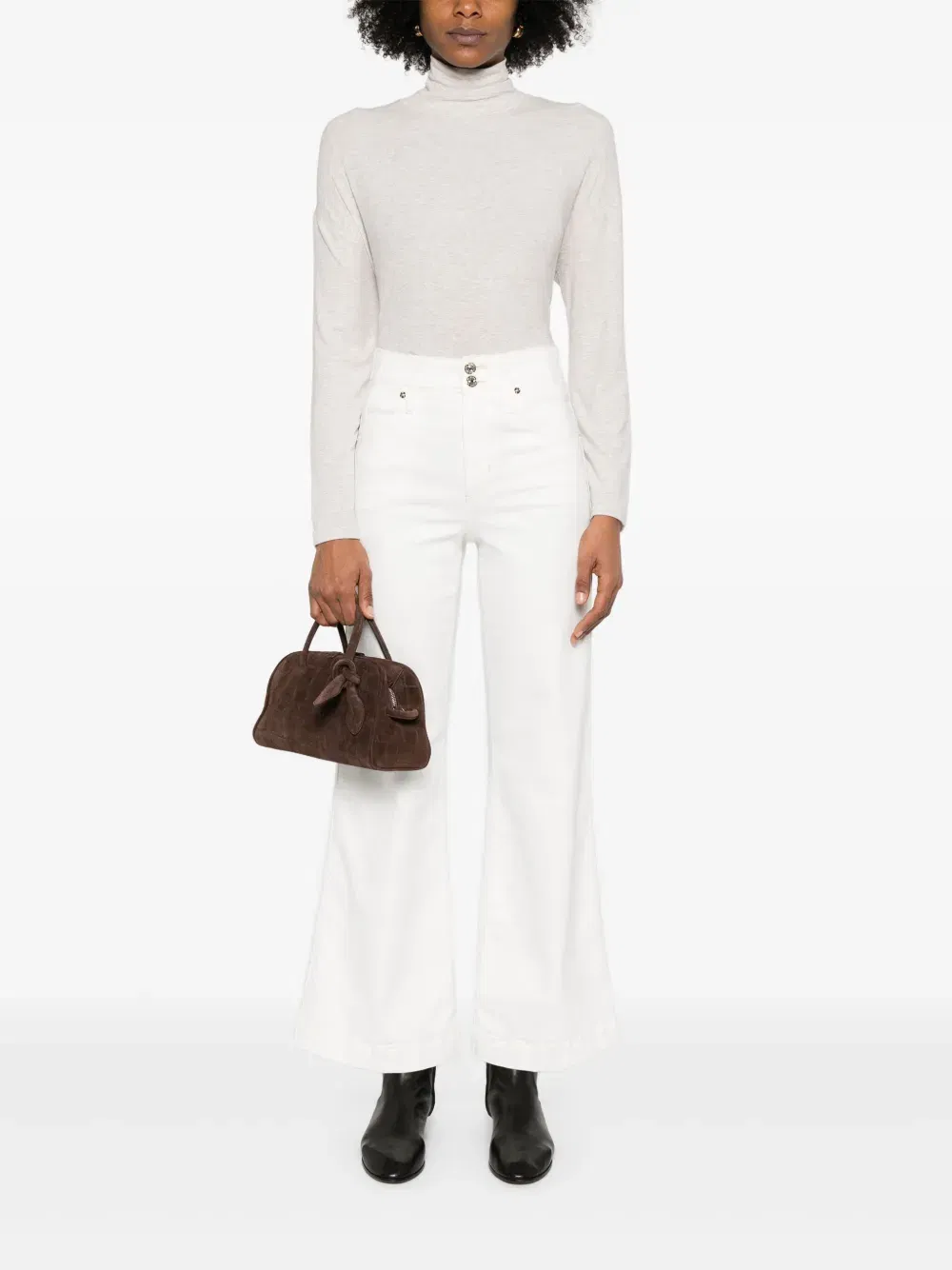 roll neck long sleeve top