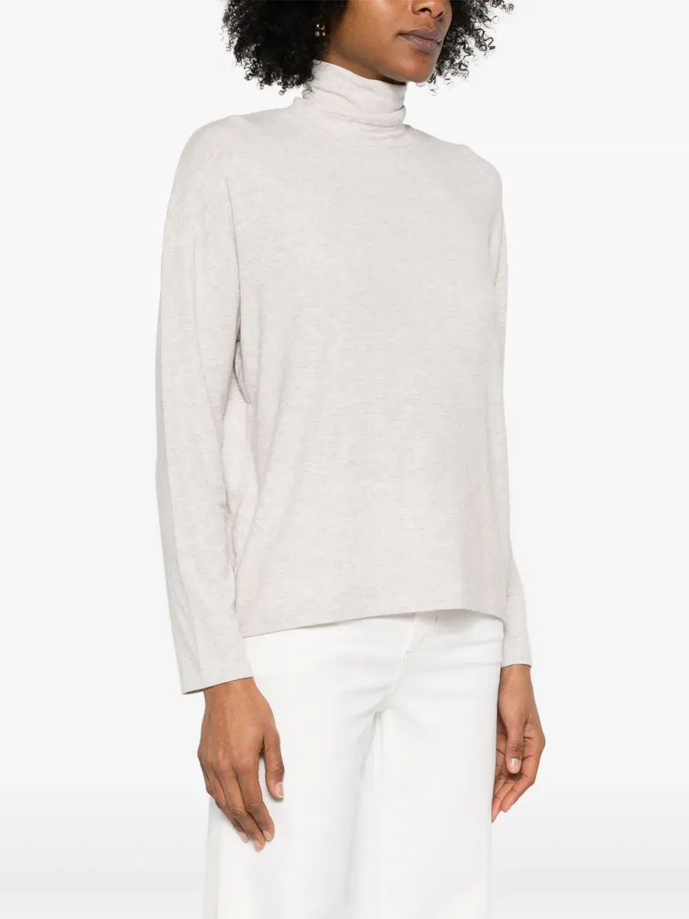roll neck long sleeve top