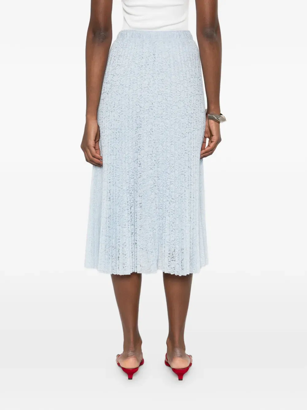 pleated lace skirt