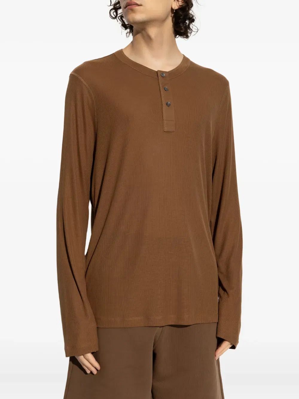 ribbed Henley T-Shirt