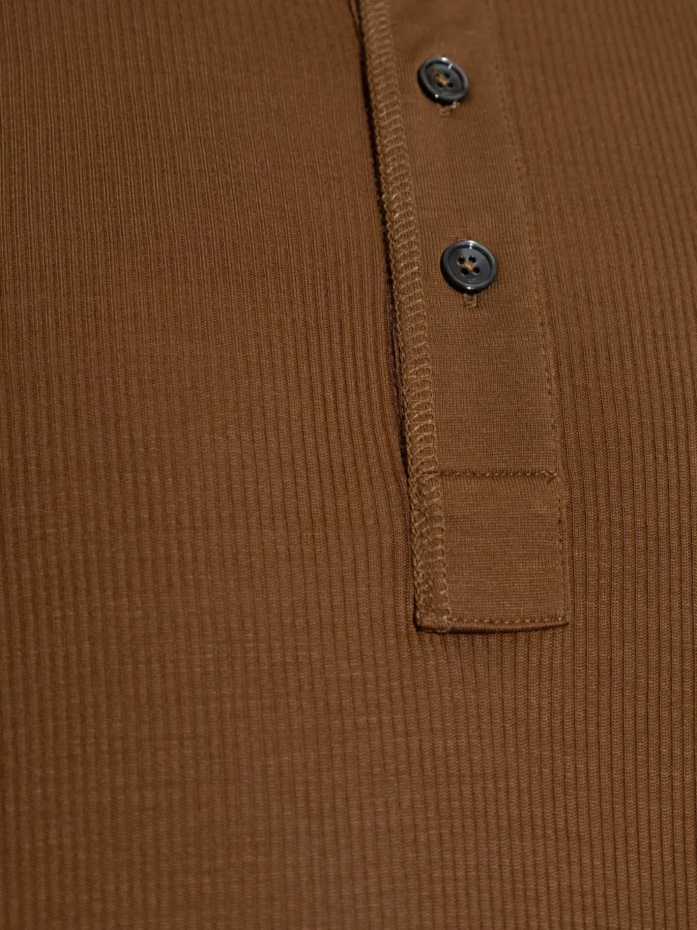 ribbed Henley T-Shirt