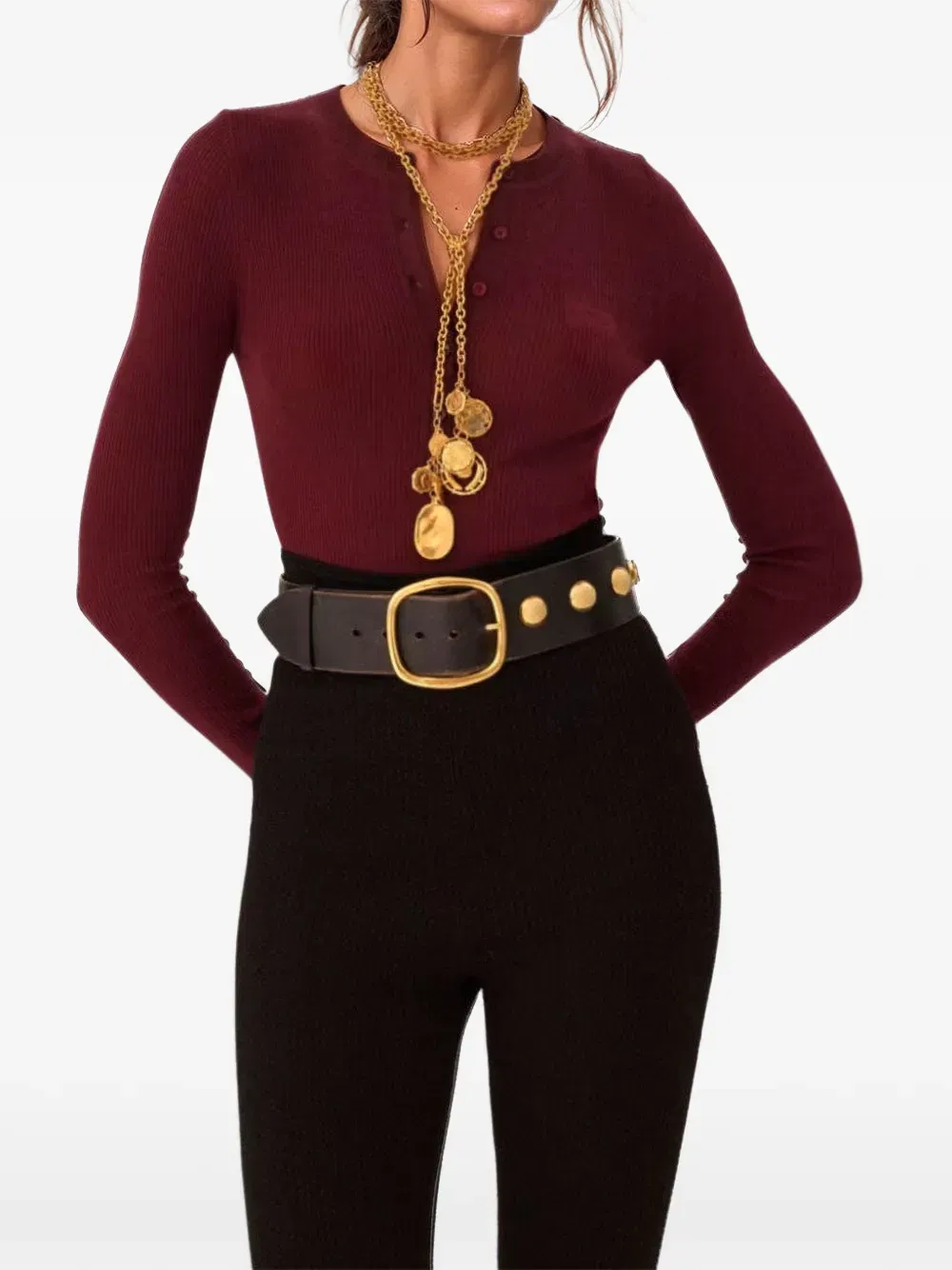 ribbed Henley T-Shirt