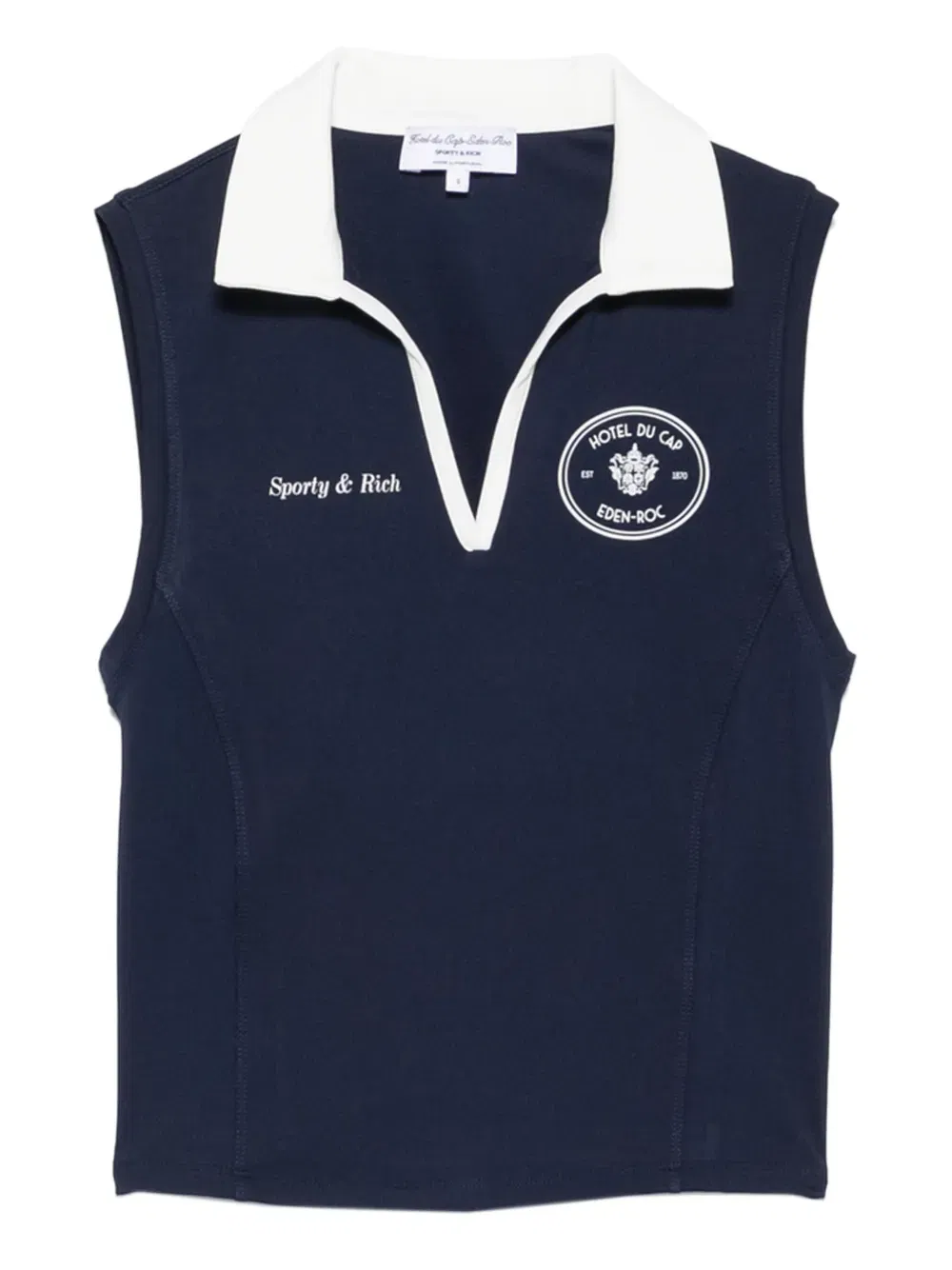sleeveless polo top