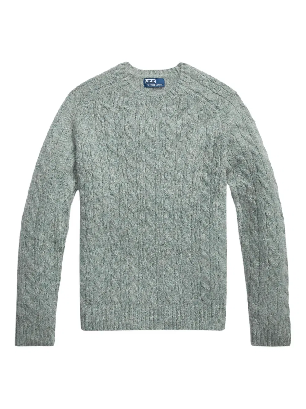cable-knit elbow-patches sweater