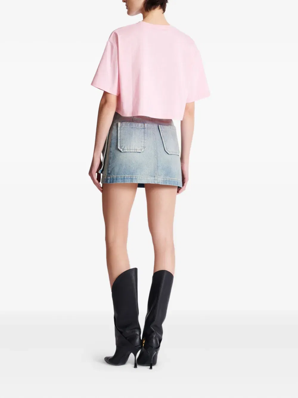 cropped logo-print T-Shirt