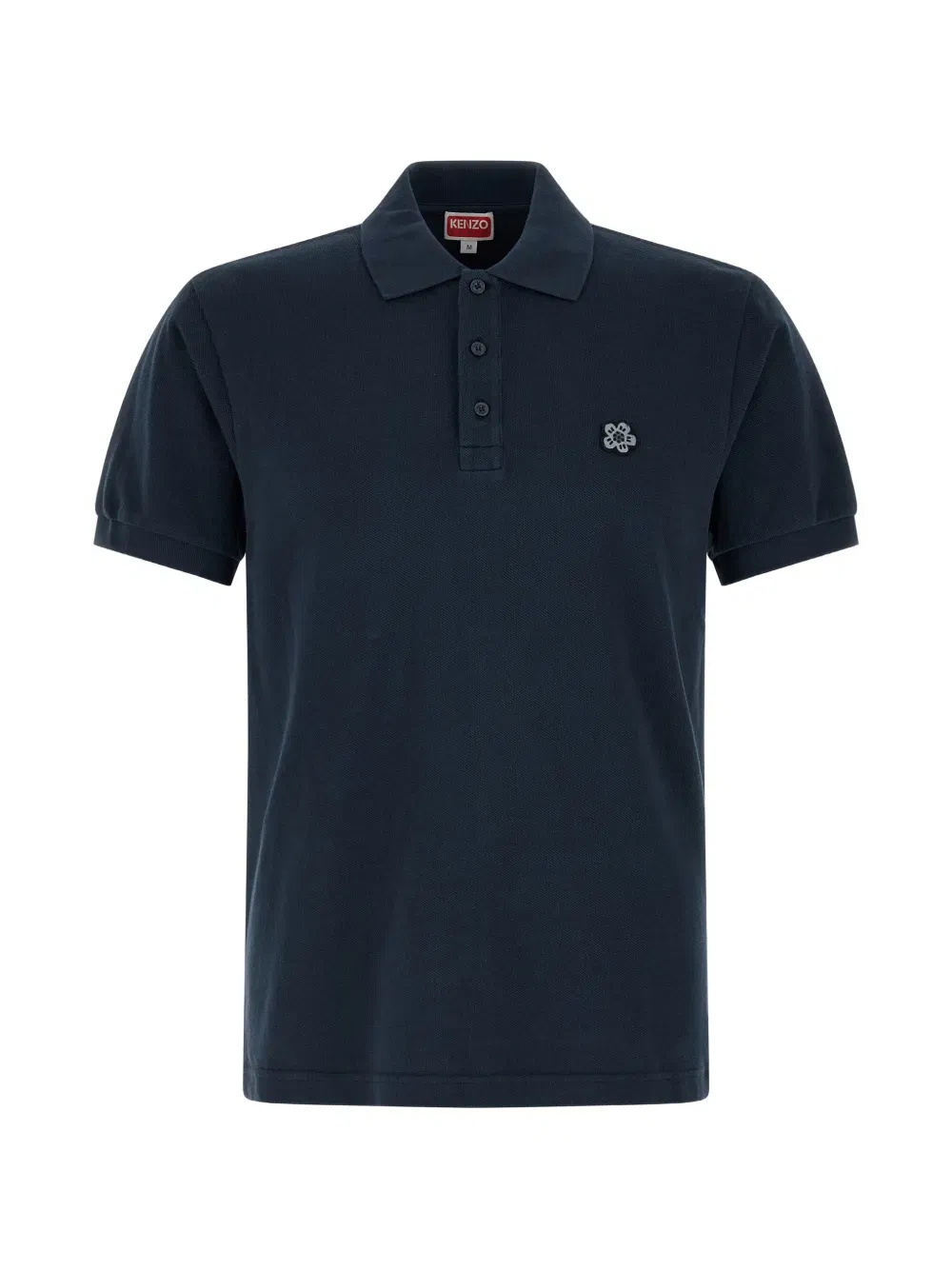 flower-patch polo shirt