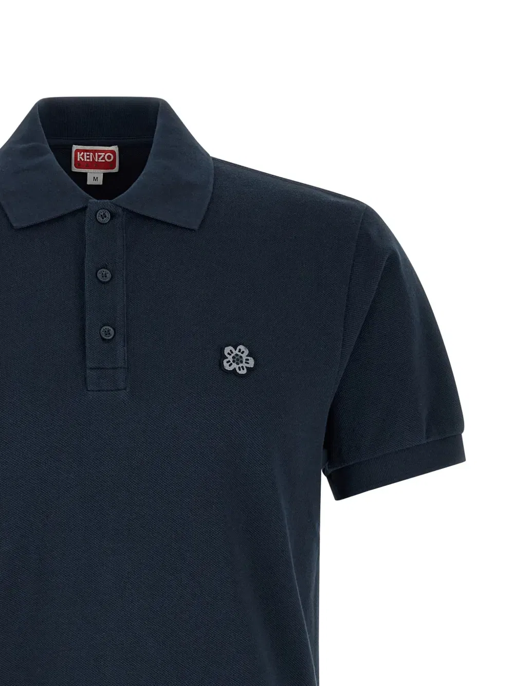 flower-patch polo shirt