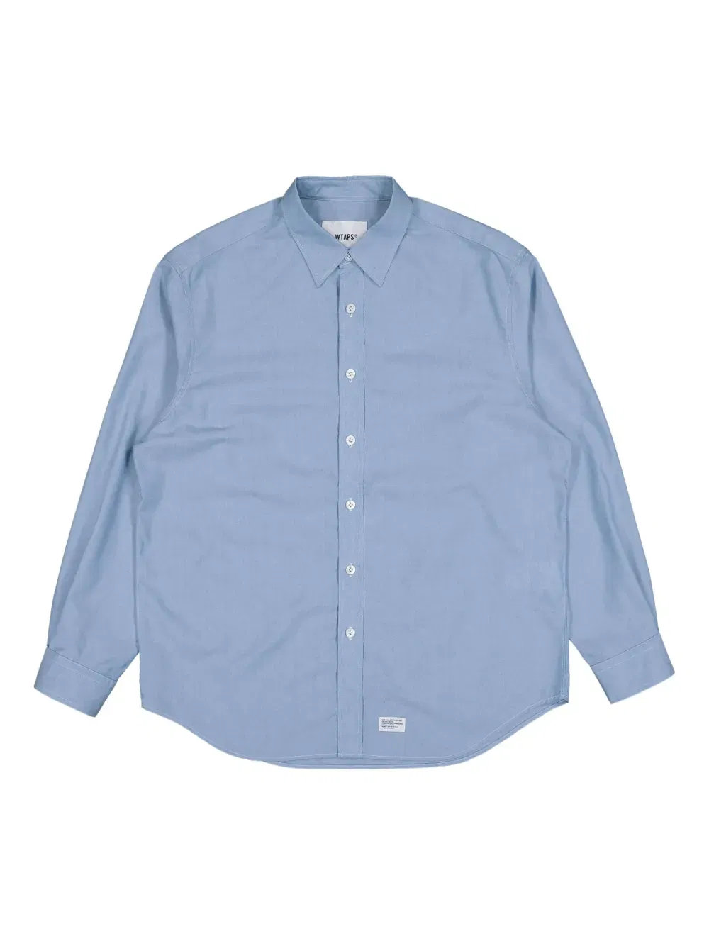 long-sleeve cotton-blend shirt