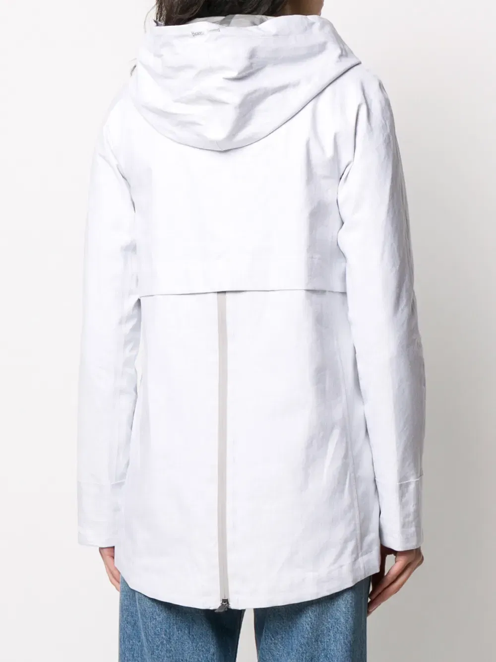 hooded double-slider zip coat