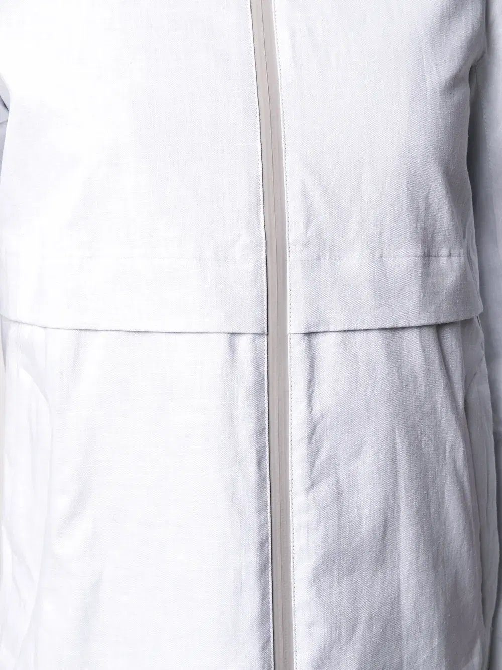 hooded double-slider zip coat
