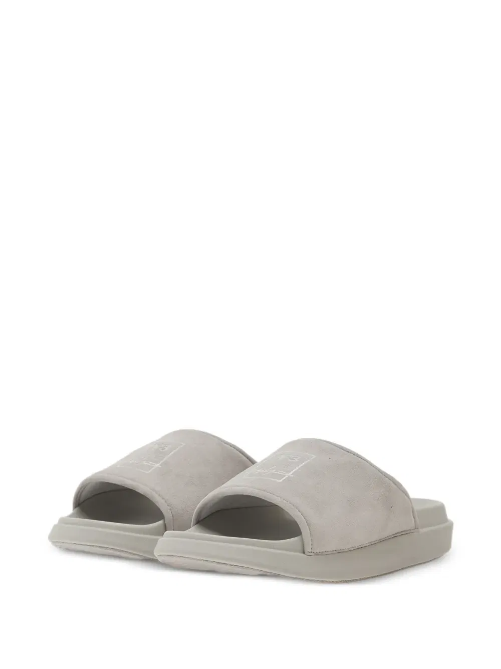 logo-detail suede slides
