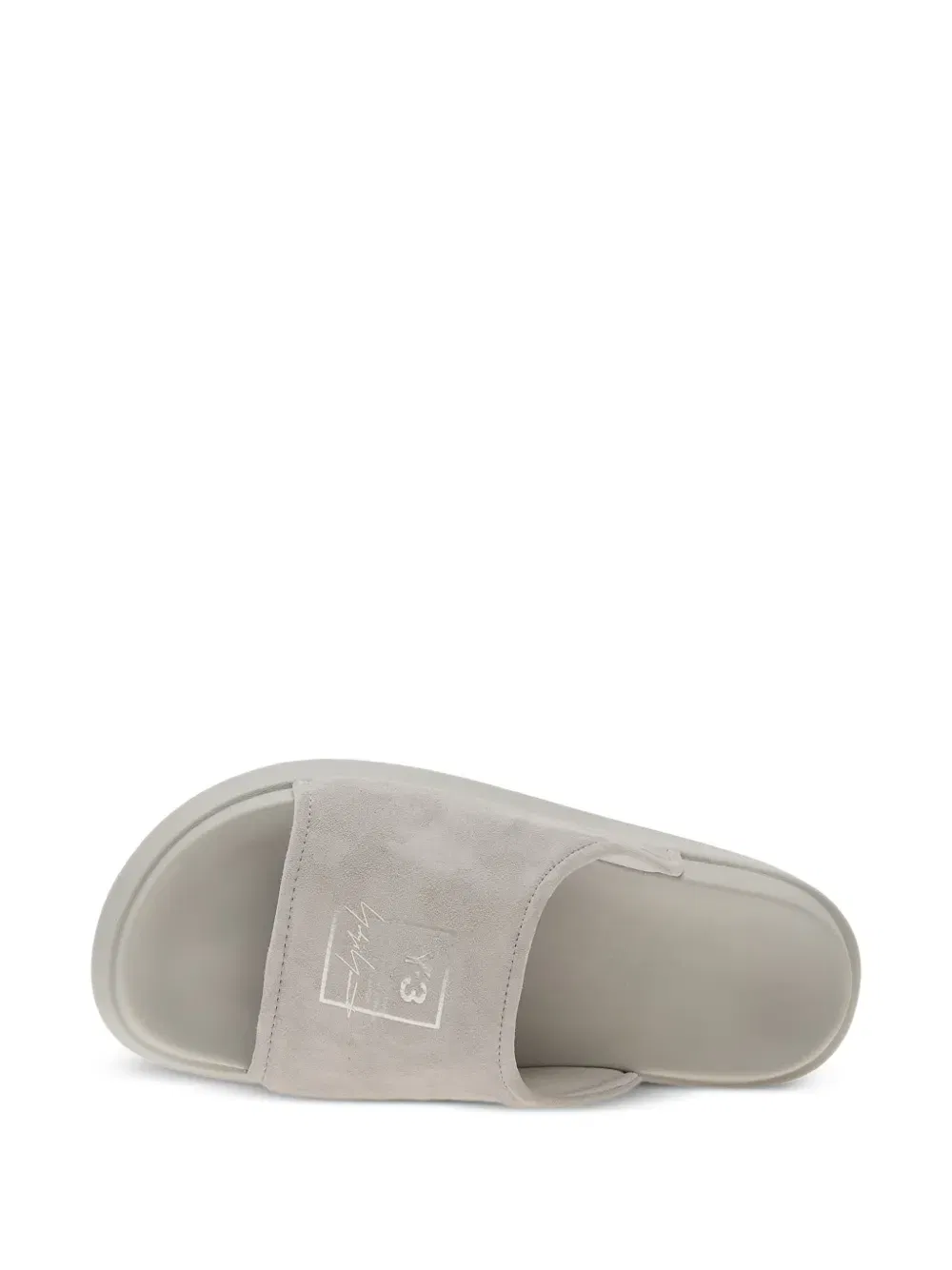 logo-detail suede slides