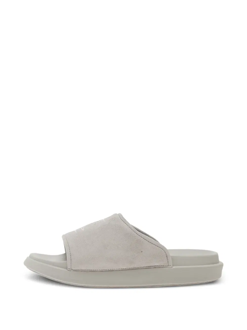 logo-detail suede slides