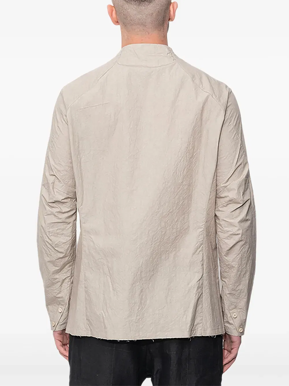 mandarin-collar cotton shirt