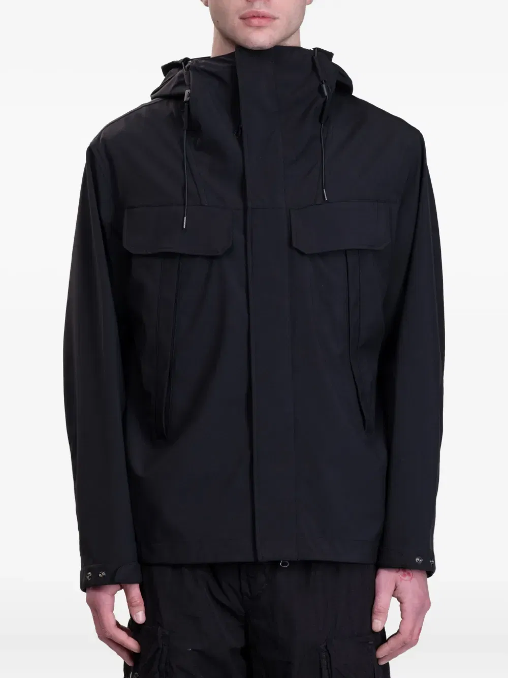 Goggle-hooded jacket