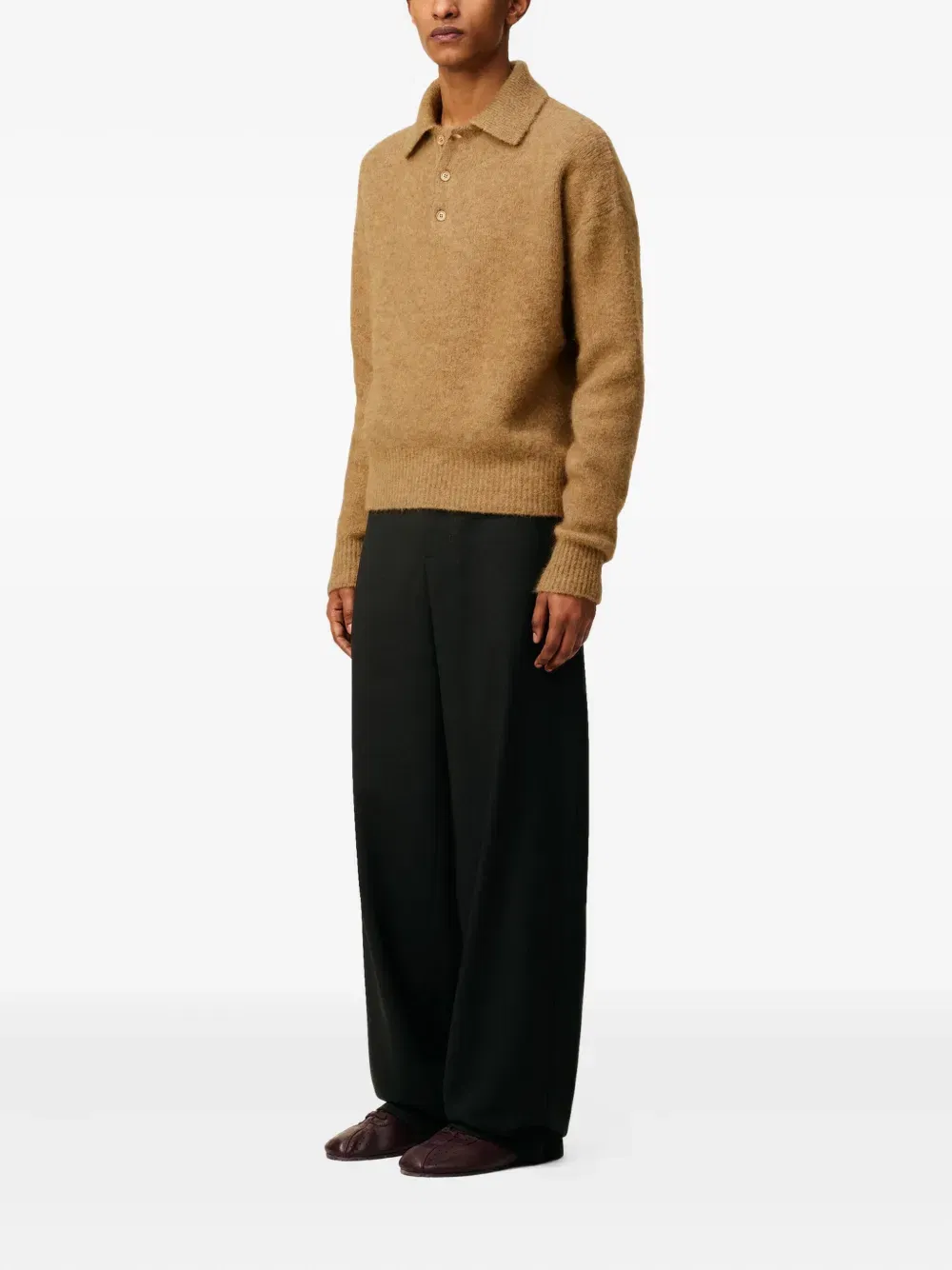 Ami long-sleeve polo shirt