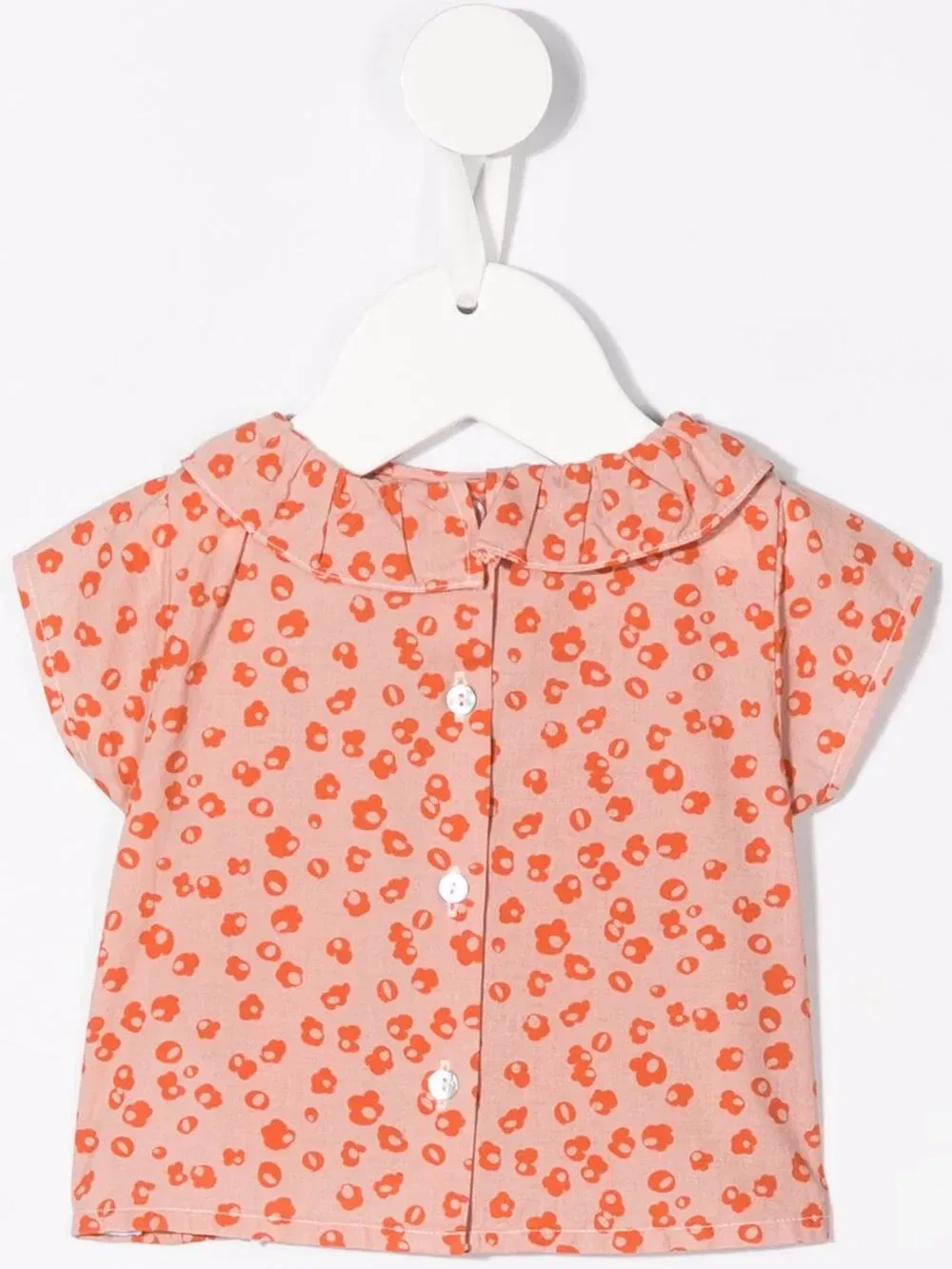 floral-print cotton blouse