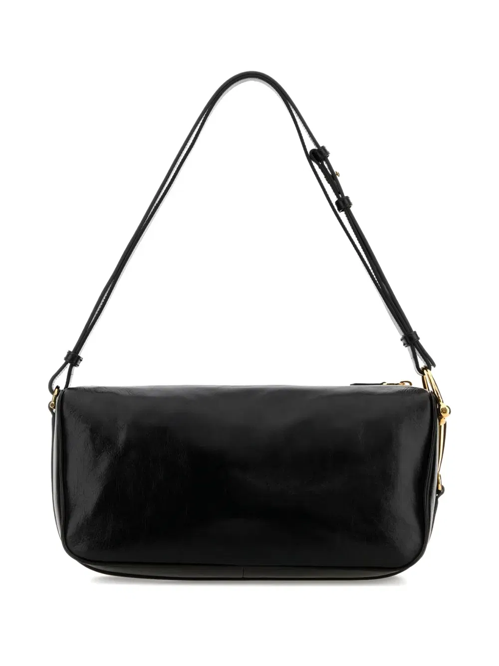 half horsebit leather shoulder bag