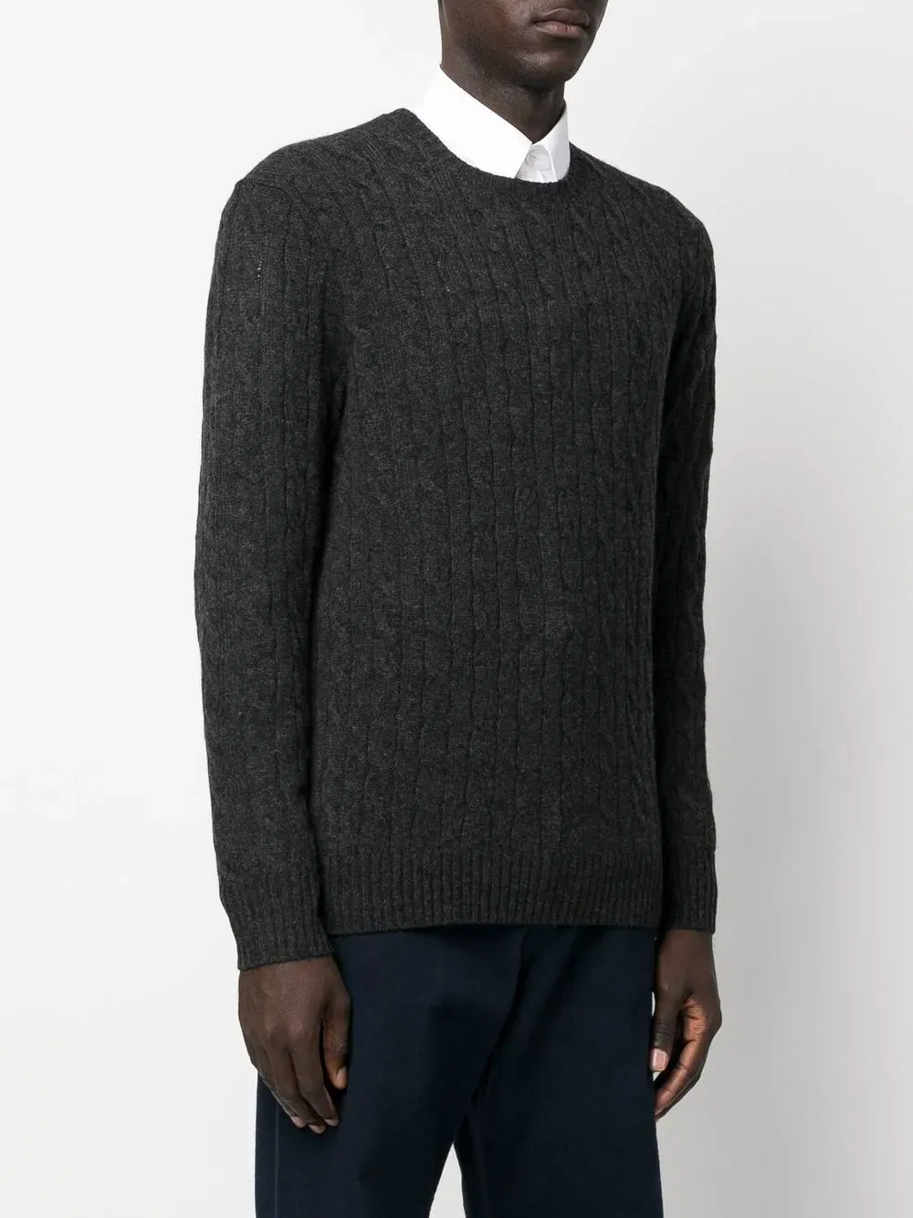 wool-cashmere cable knit jumper