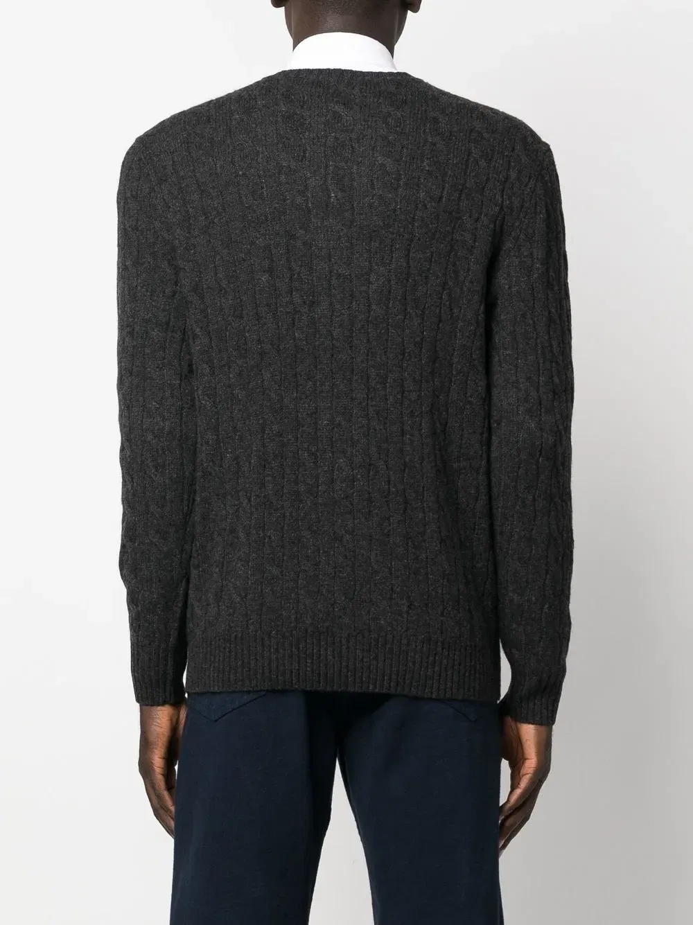 wool-cashmere cable knit jumper