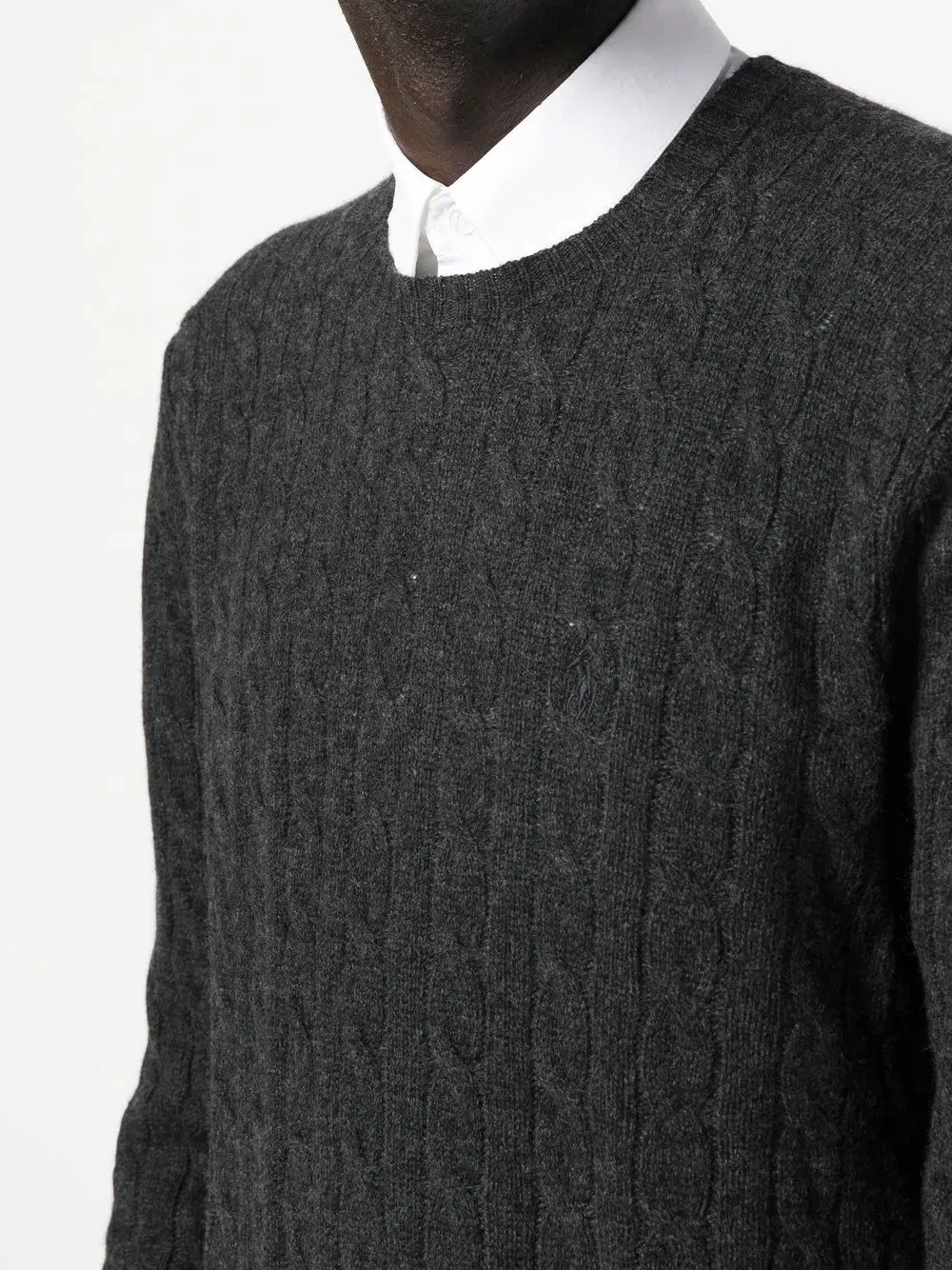 wool-cashmere cable knit jumper