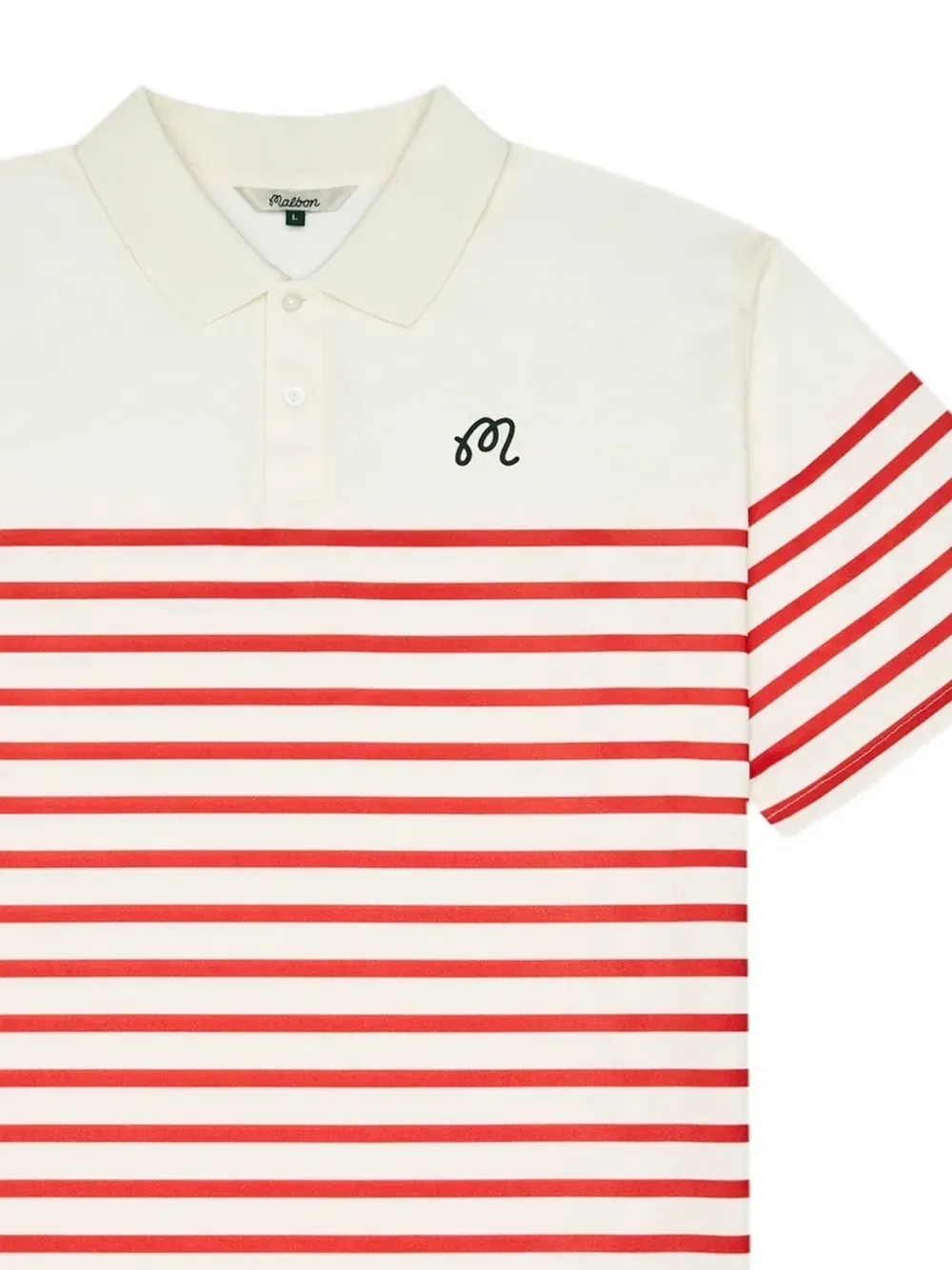 striped-pattern polo shirt