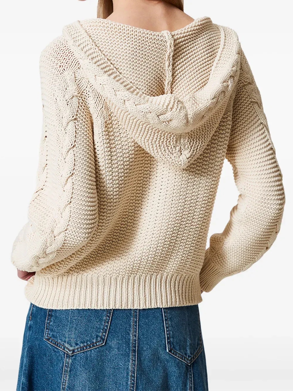 cable-knit Hoodie