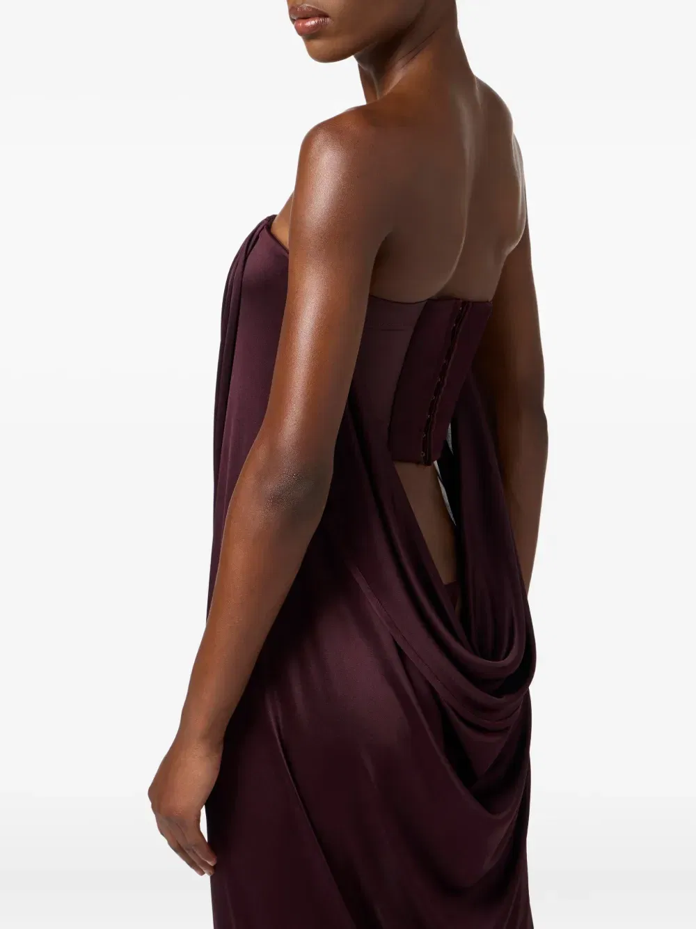 draped jersey maxi dress